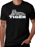 Tiger Graphic T-Shirt - Black Animal Tee