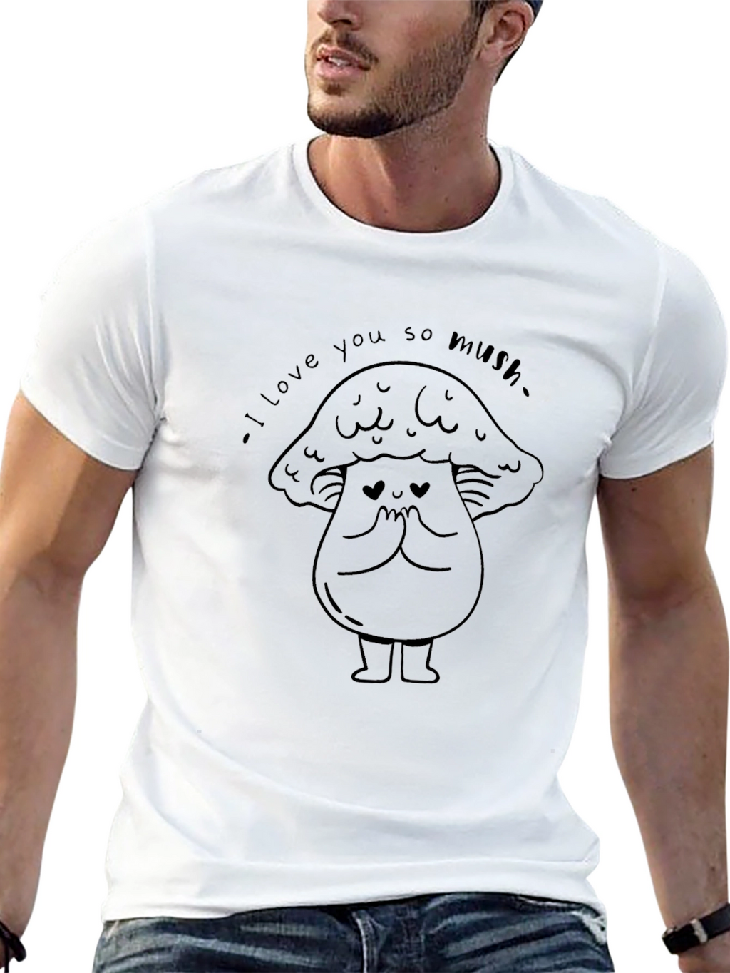 I Love You So Mush T-Shirt - Black