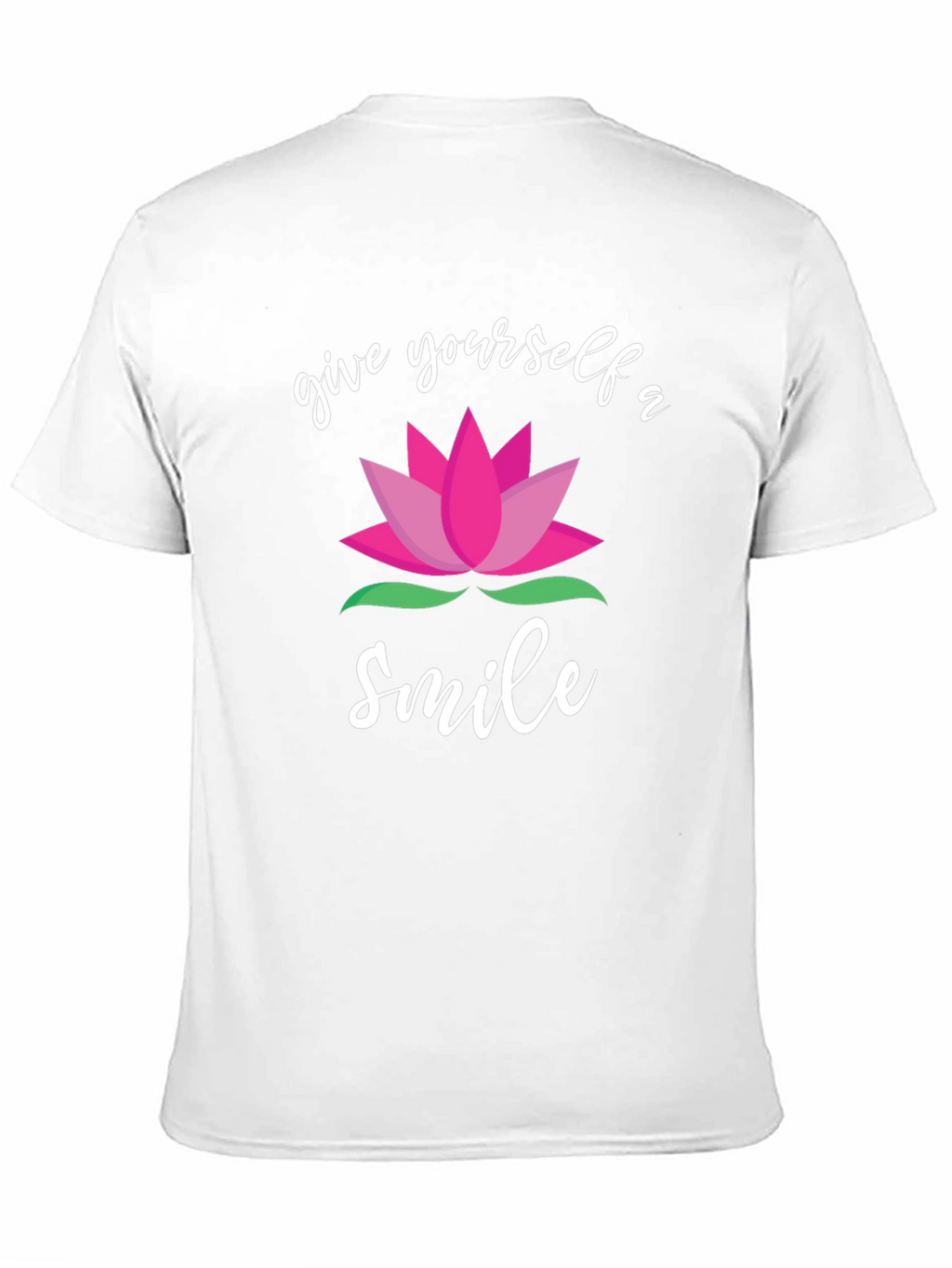 Give Yourself A Smile Lotus Graphic Black T-Shirt
