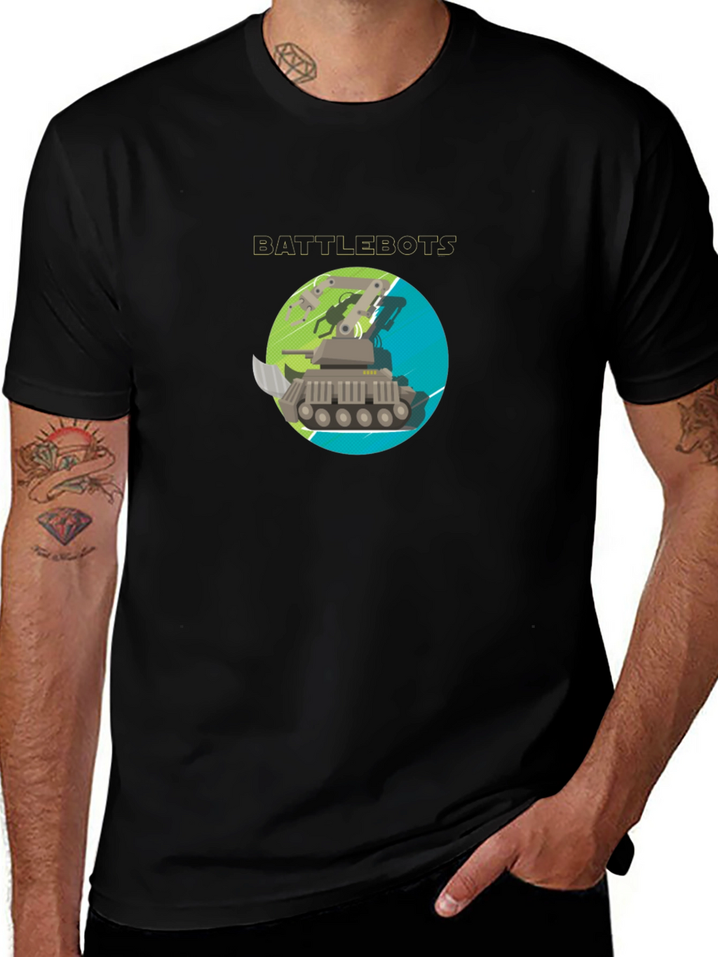 Battlebots Robot T-Shirt - Black Cotton Tee