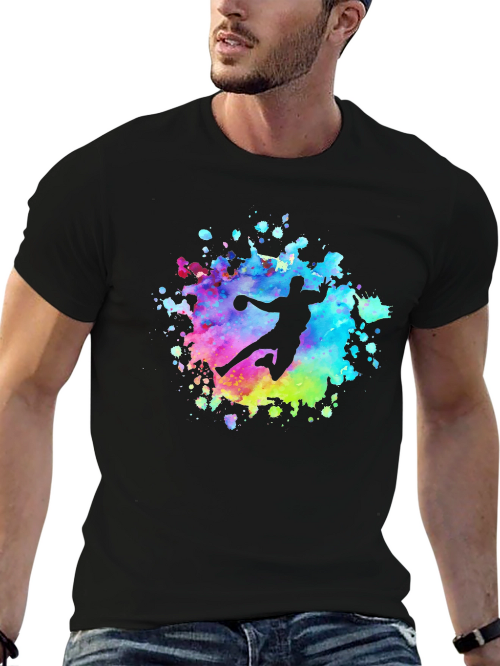 Handball Player Watercolor T-Shirt