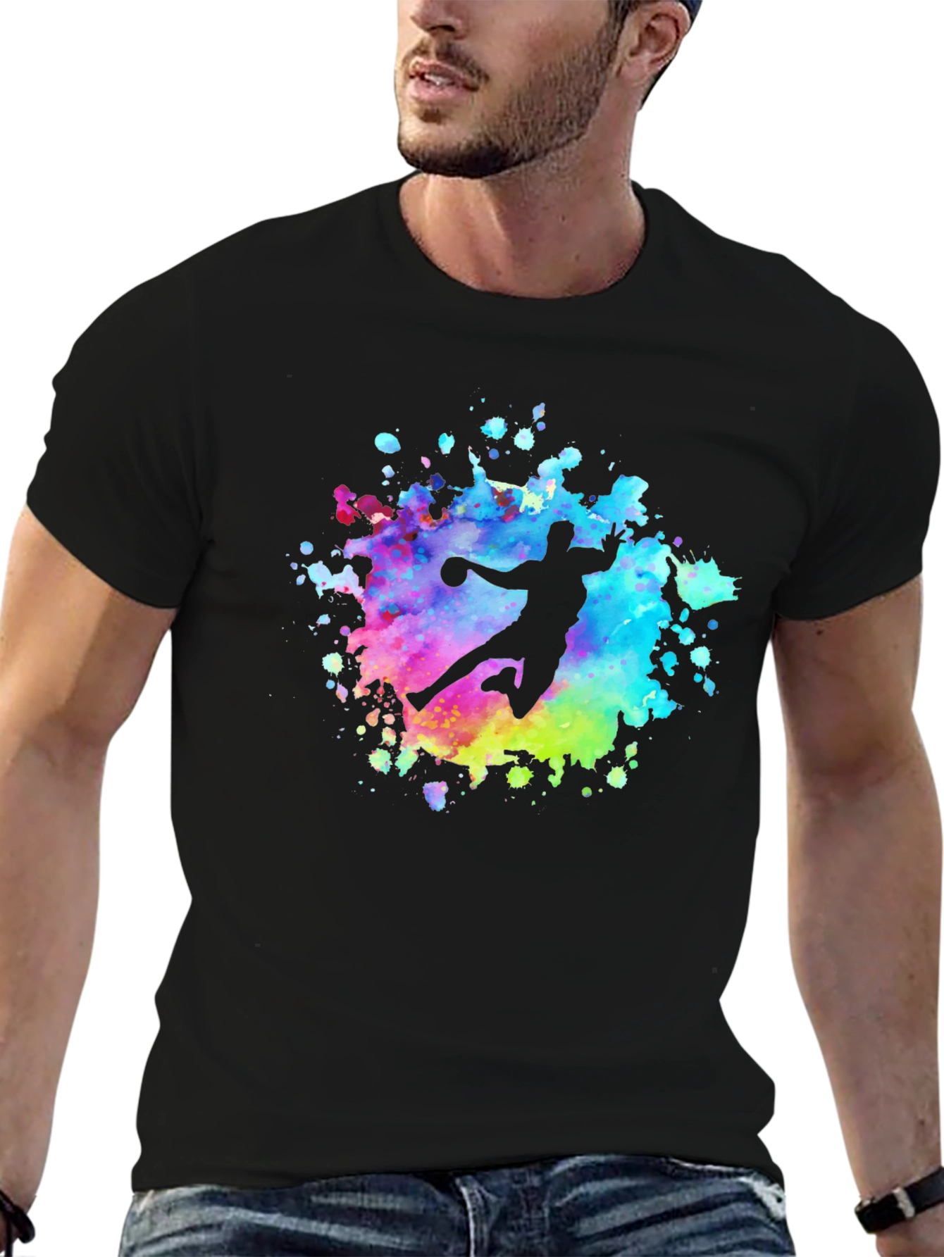 Handball Player Watercolor T-Shirt