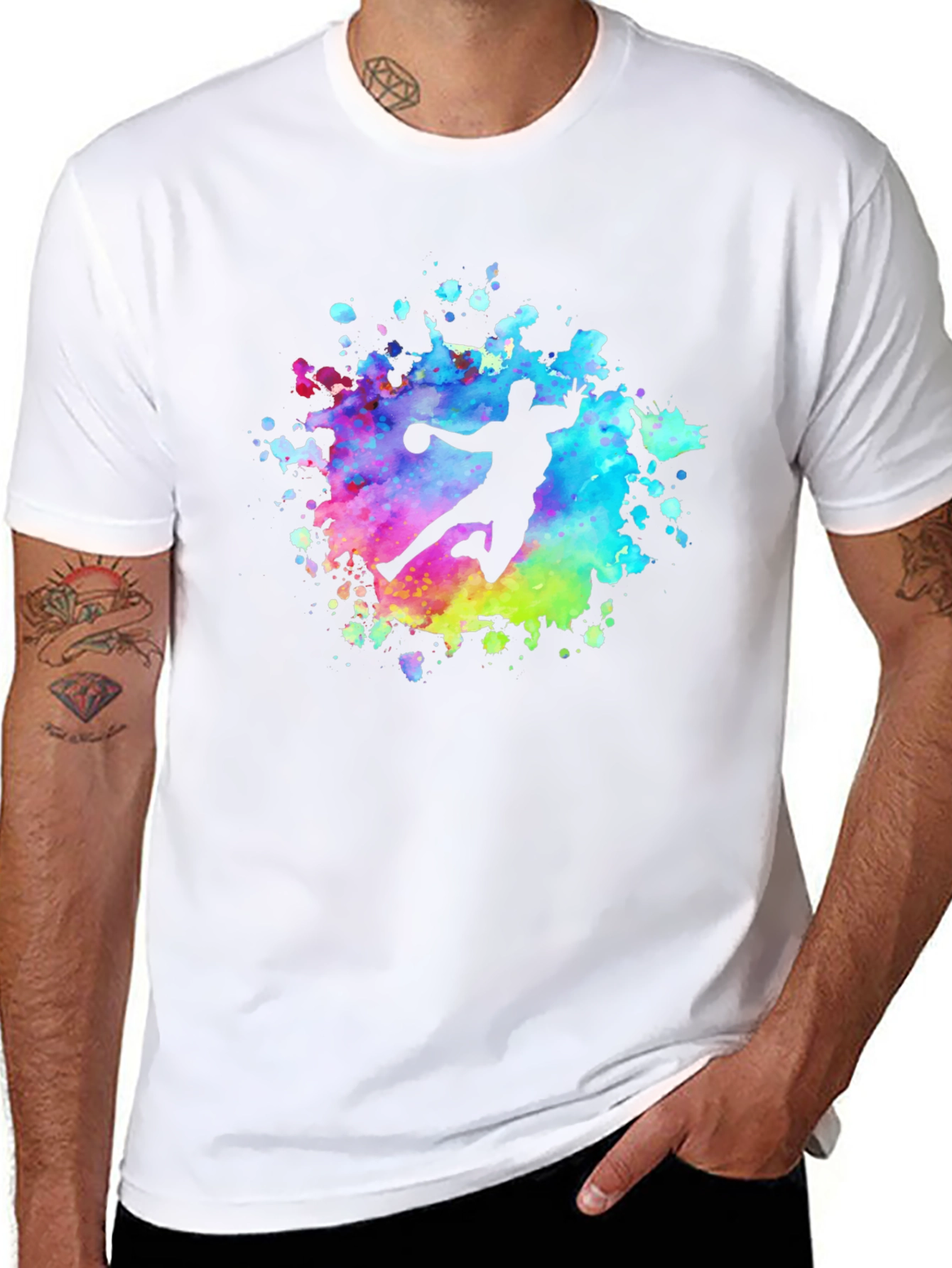 Handball Player Watercolor T-Shirt