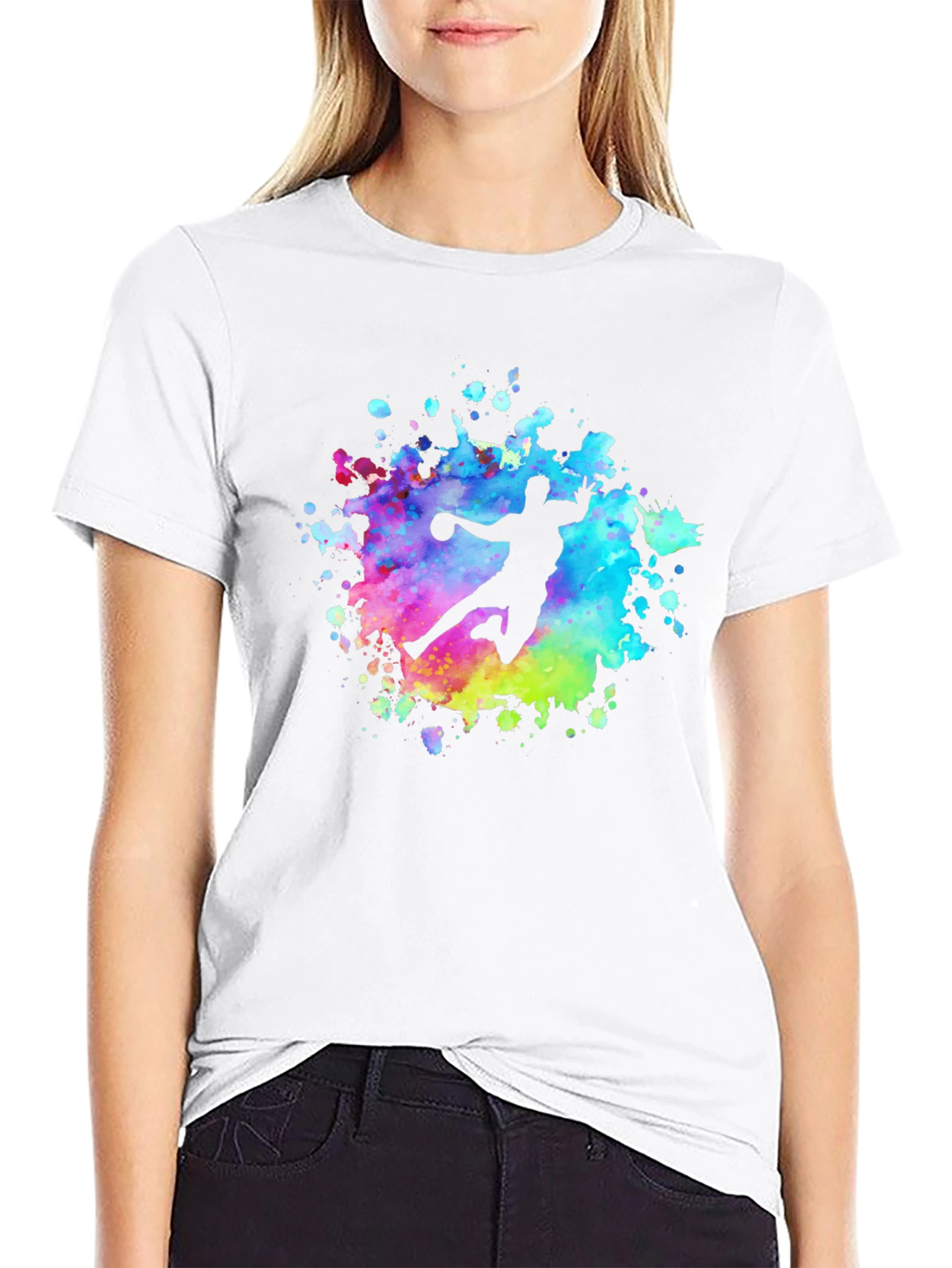 Handball Player Watercolor T-Shirt