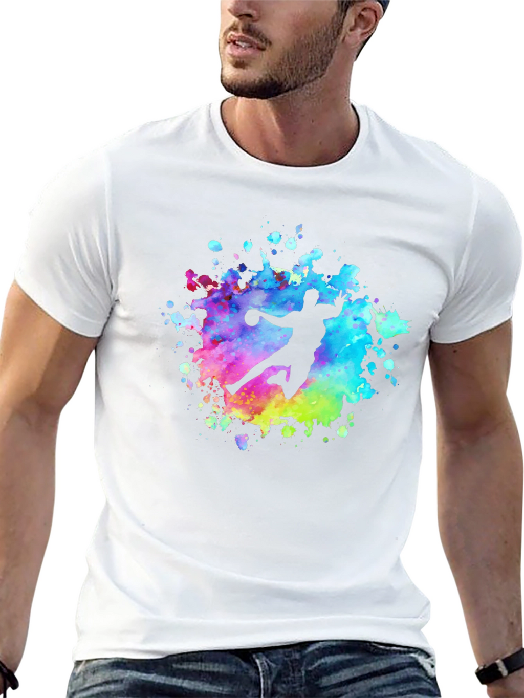 Handball Player Watercolor T-Shirt