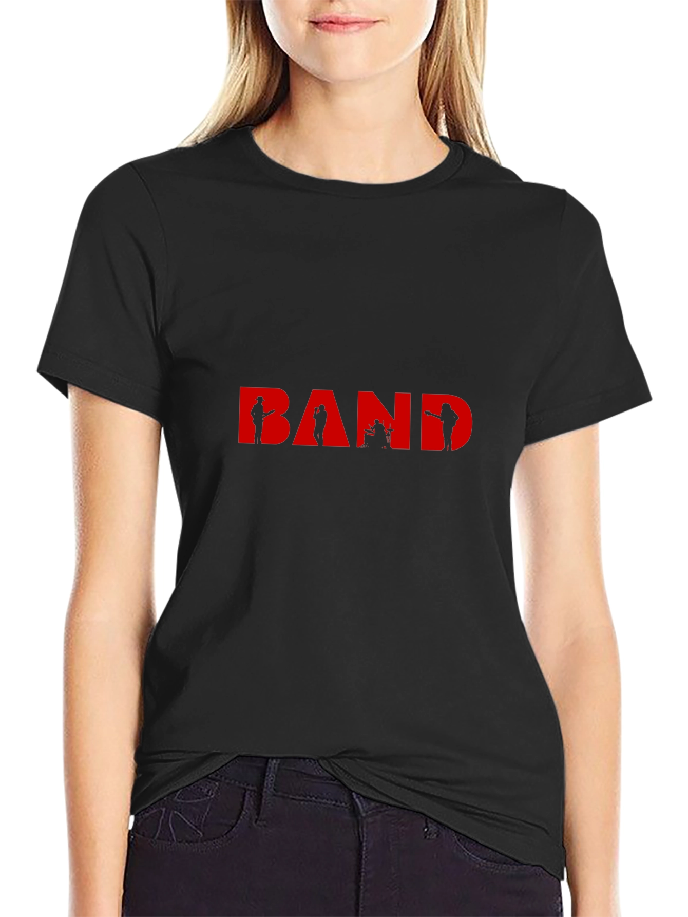 Band Silhouette Graphic Tee - Classic Black T-Shirt