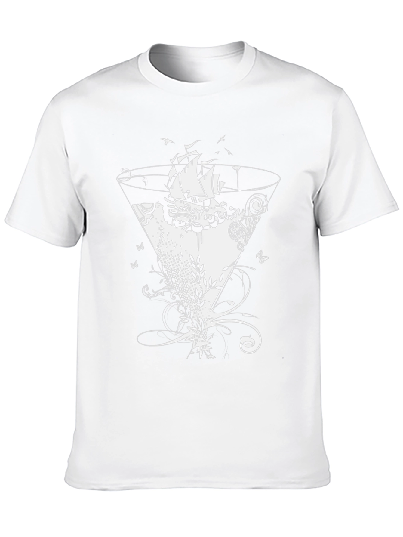 Nautical Cocktail Graphic Tee - Black