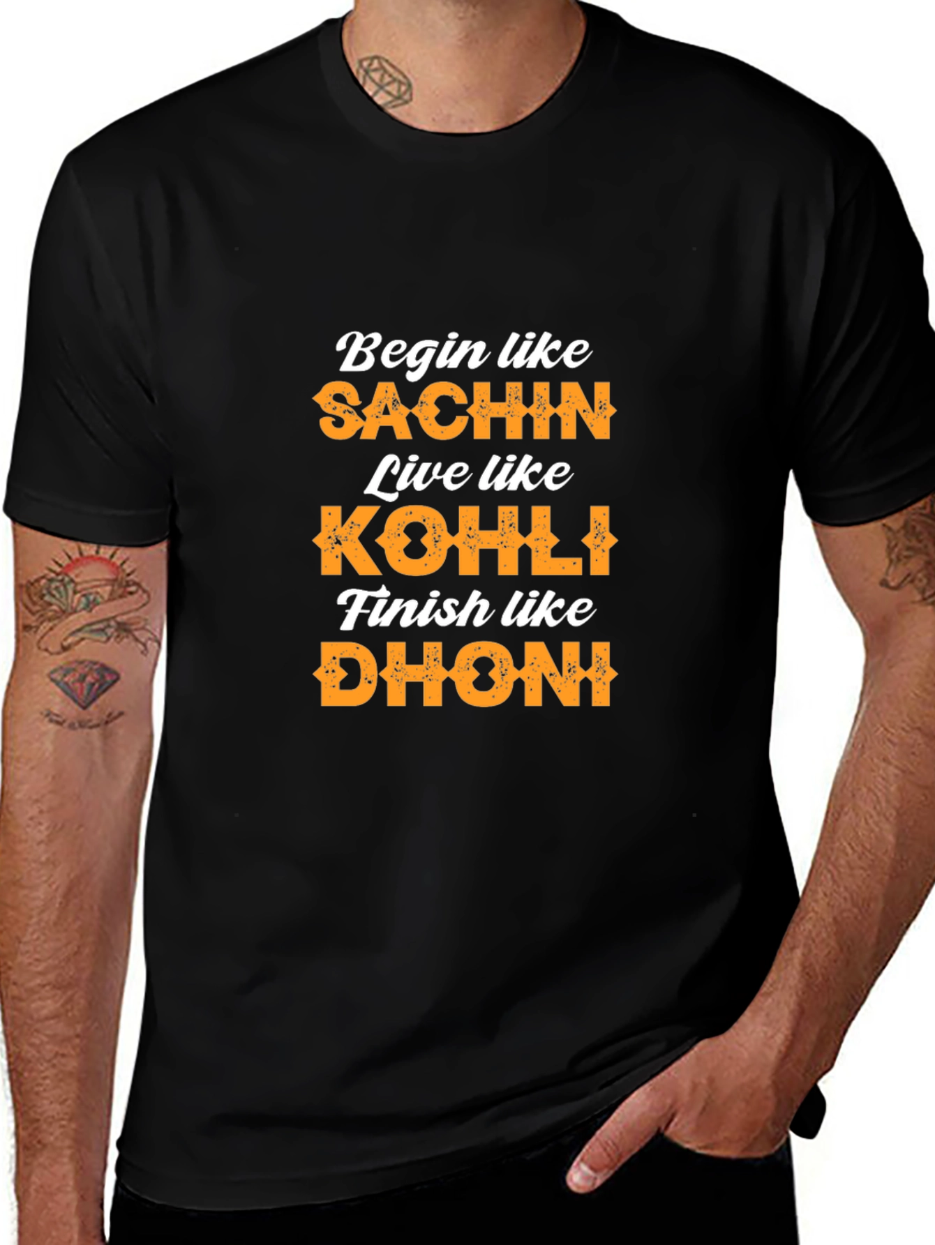 Begin Like Sachin T-Shirt