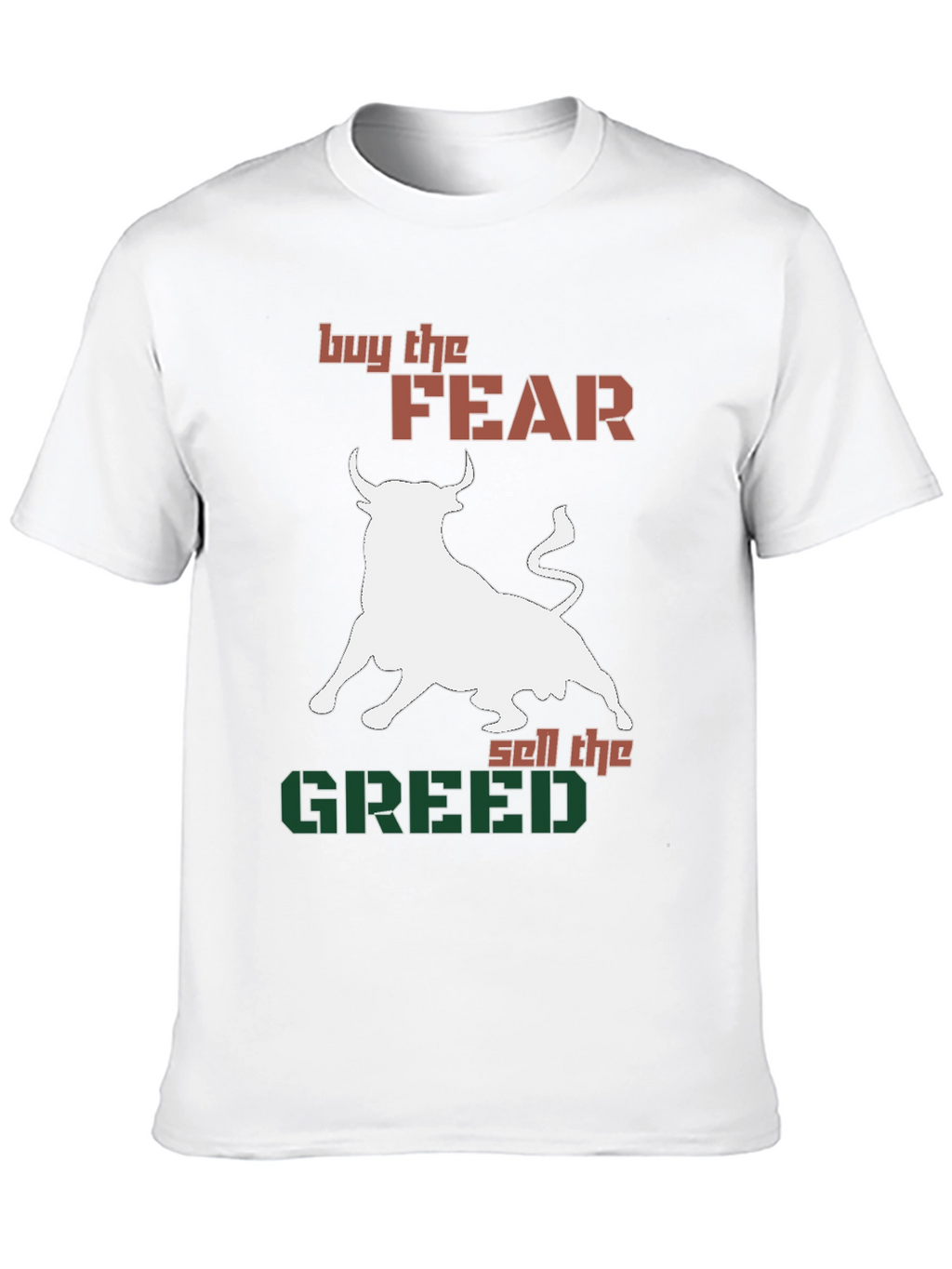 Buy Fear Sell Greed Bull Graphic Tee