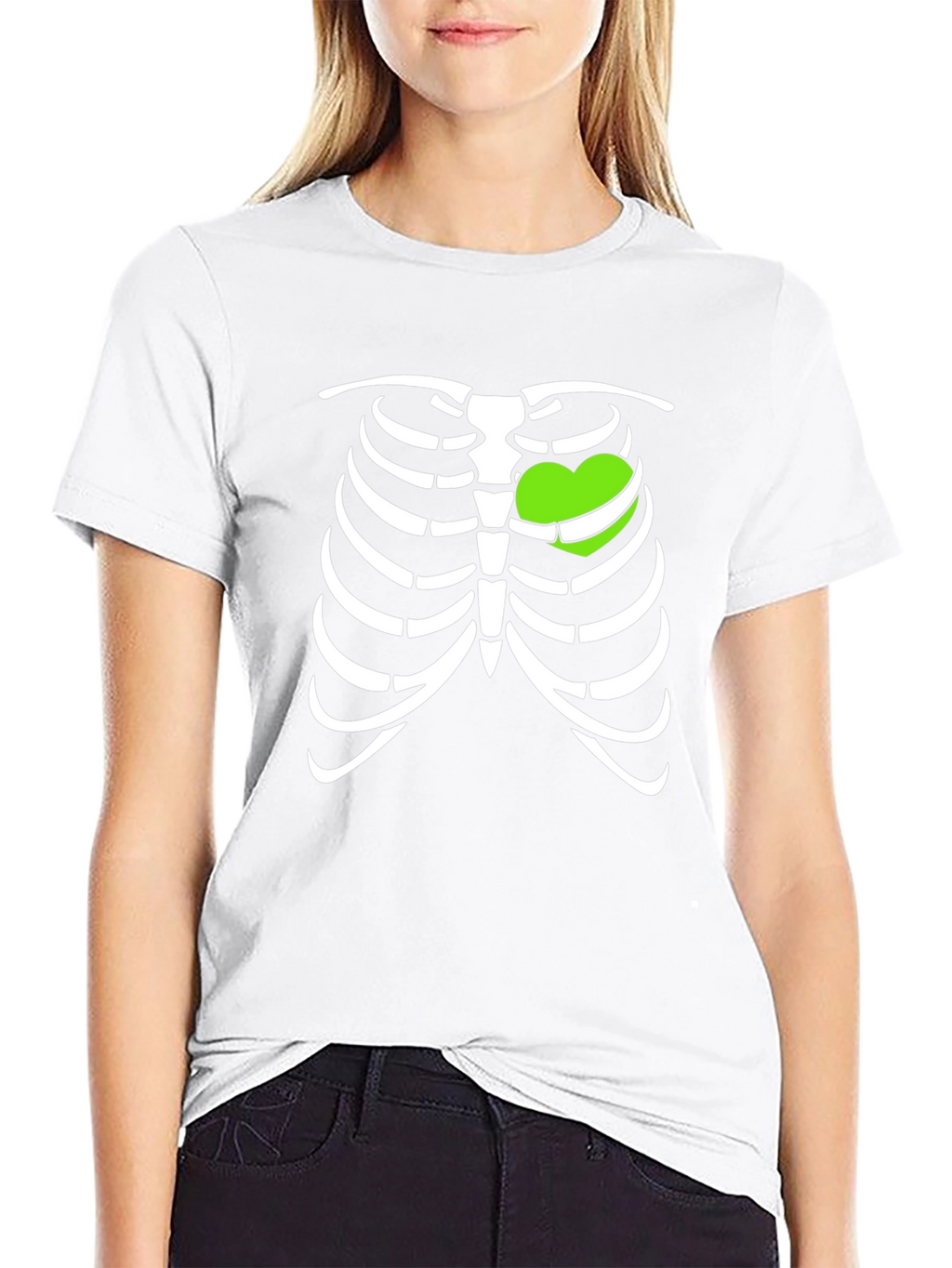 Heart Ribcage T-Shirt - Fun Halloween Tee