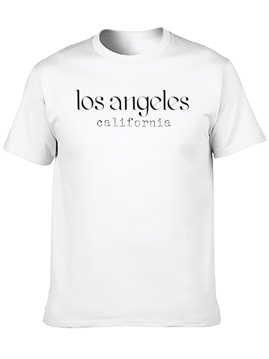 Los Angeles California Embossed Black T-Shirt