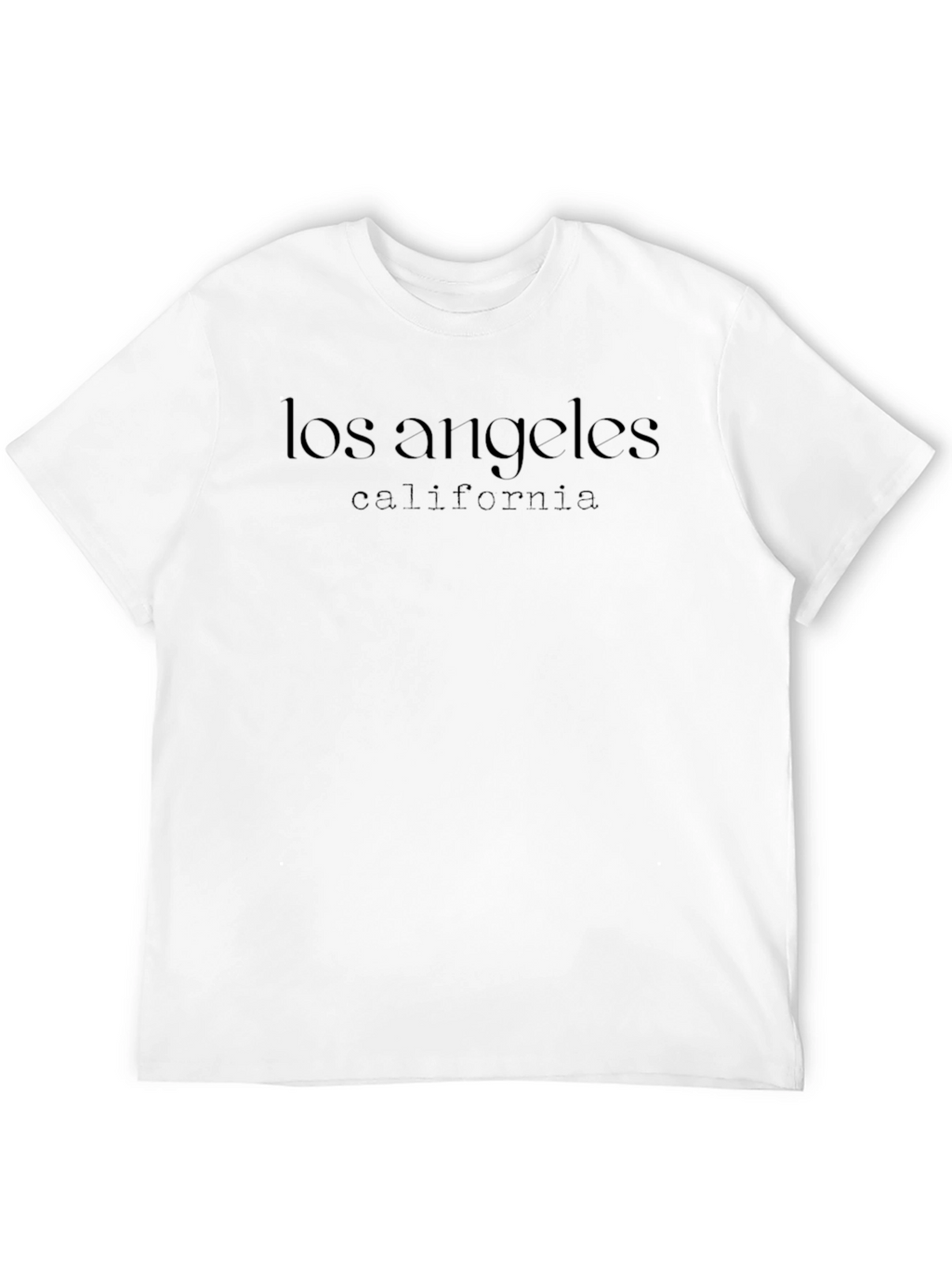 Los Angeles California Embossed Black T-Shirt