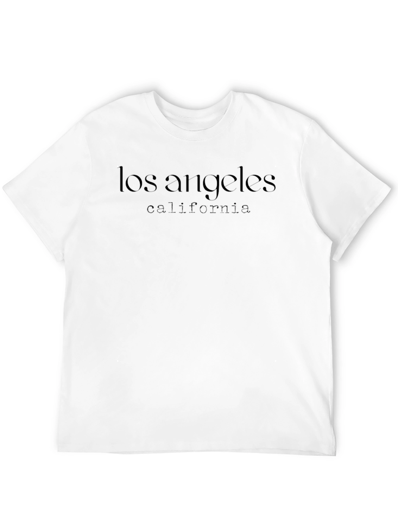 Los Angeles California Embossed Black T-Shirt