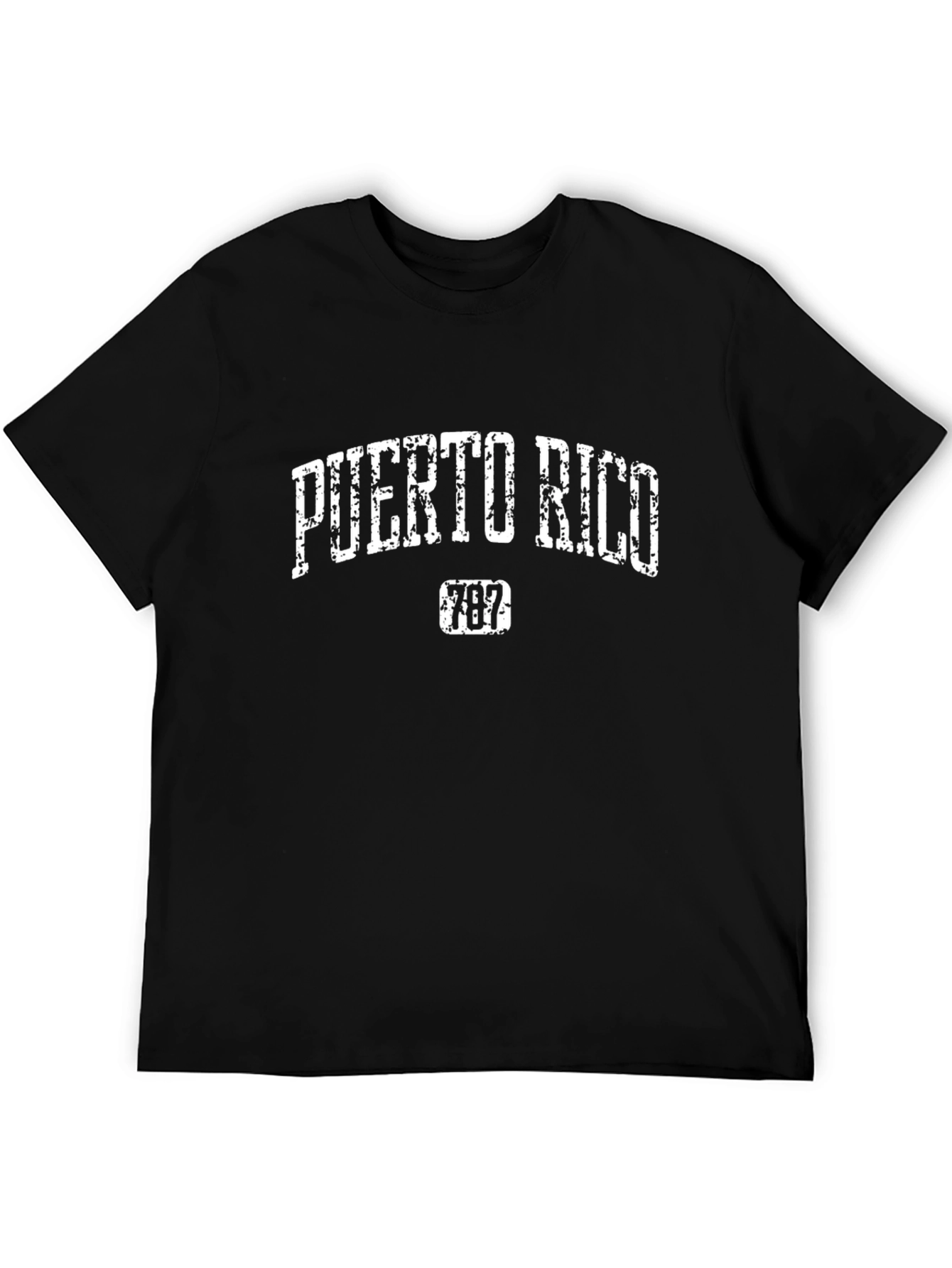 Puerto Rico 787 Black T-Shirt