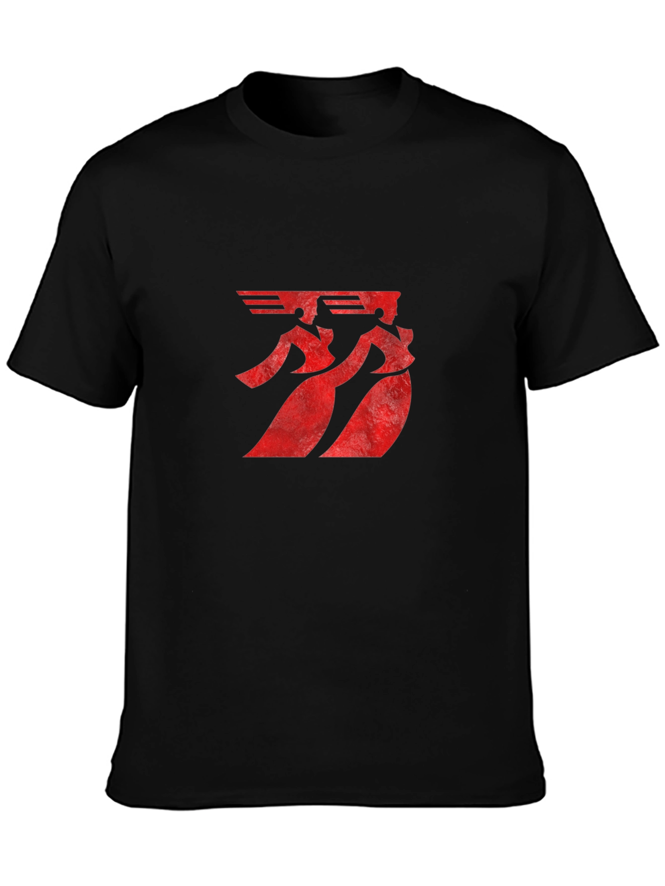 Mens Graphic Print T-Shirt - Red Symbol Design