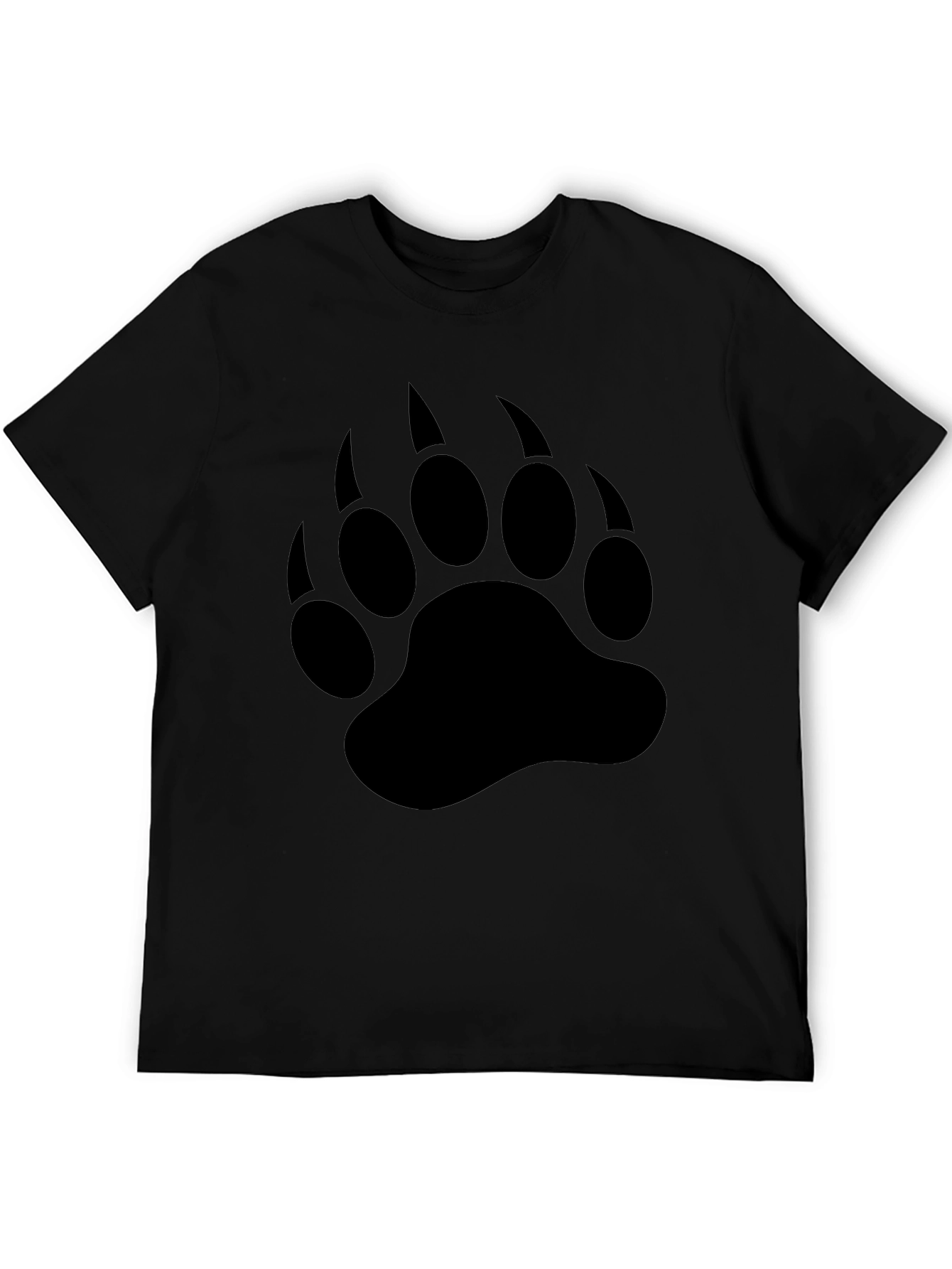 Black Bear Claw Print T-Shirt
