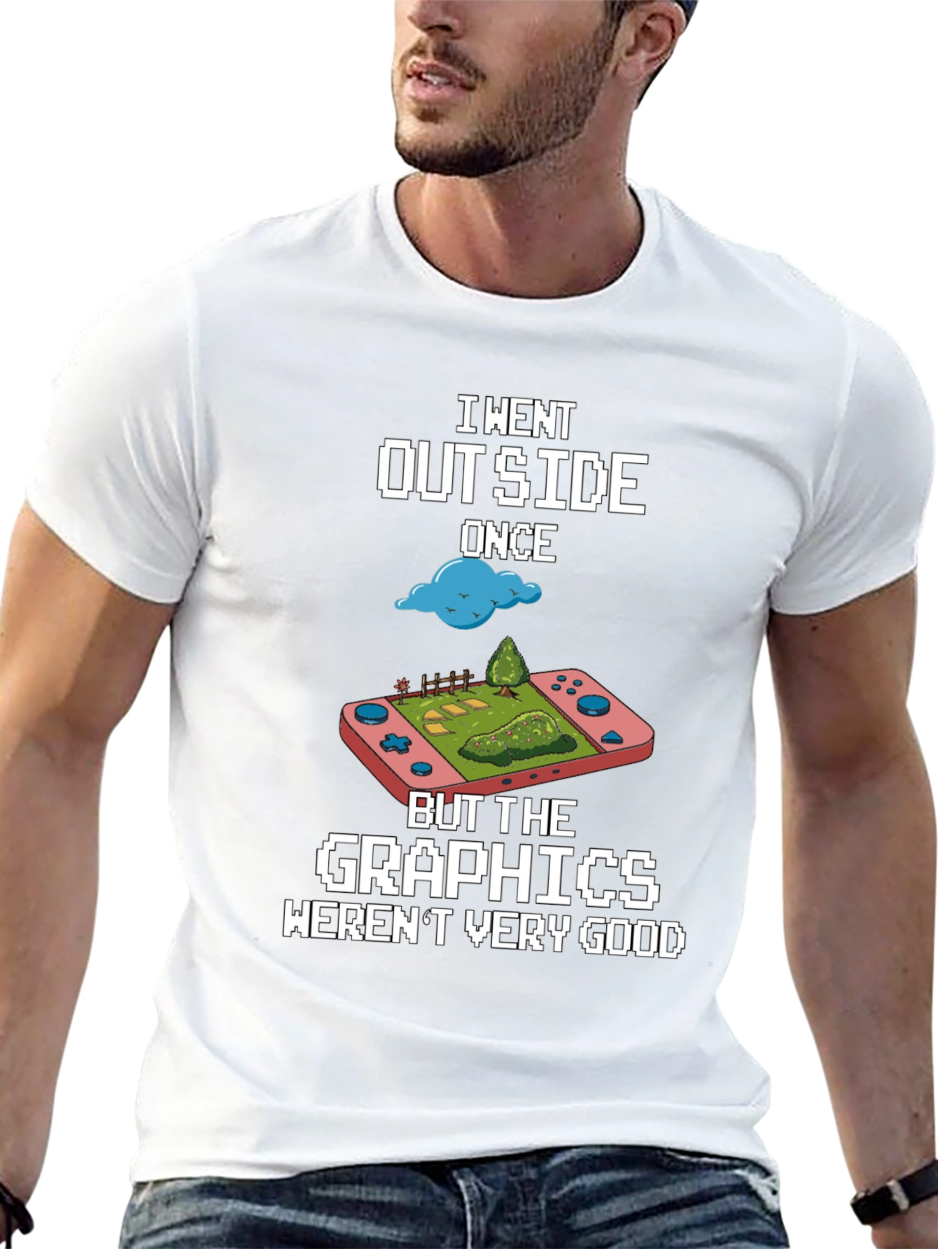 Funny Gamer T-Shirt - I Went Outside Once Graphics Tee
