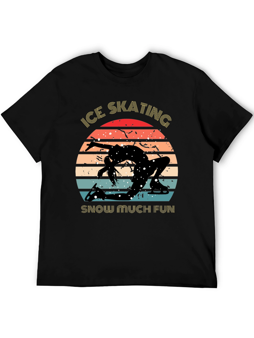 Ice Skating Retro T-Shirt - Snow Much Fun