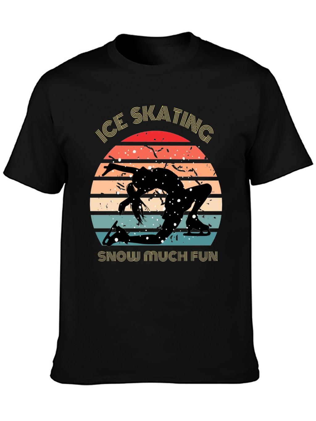 Ice Skating Retro T-Shirt - Snow Much Fun