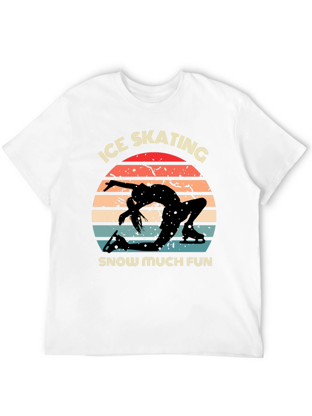 Ice Skating Retro T-Shirt - Snow Much Fun