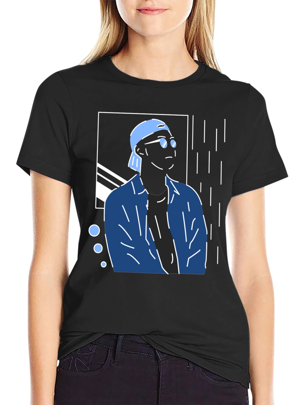 Trendy Graphic Tee - Cool Man Design