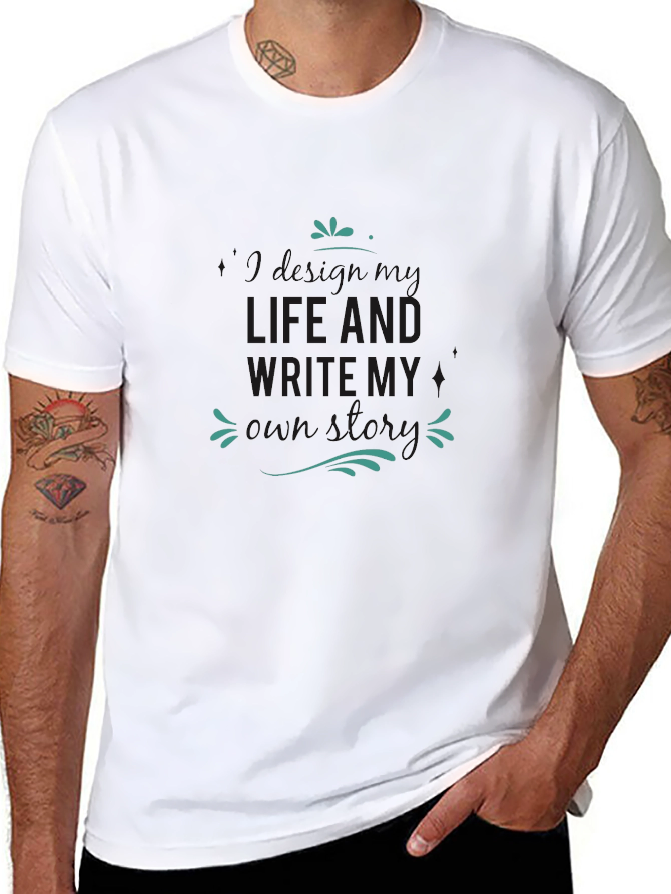 Mens Black T-Shirt - Write My Own Story