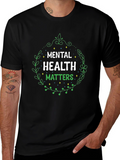 Mental Health Matters Black Graphic T-Shirt