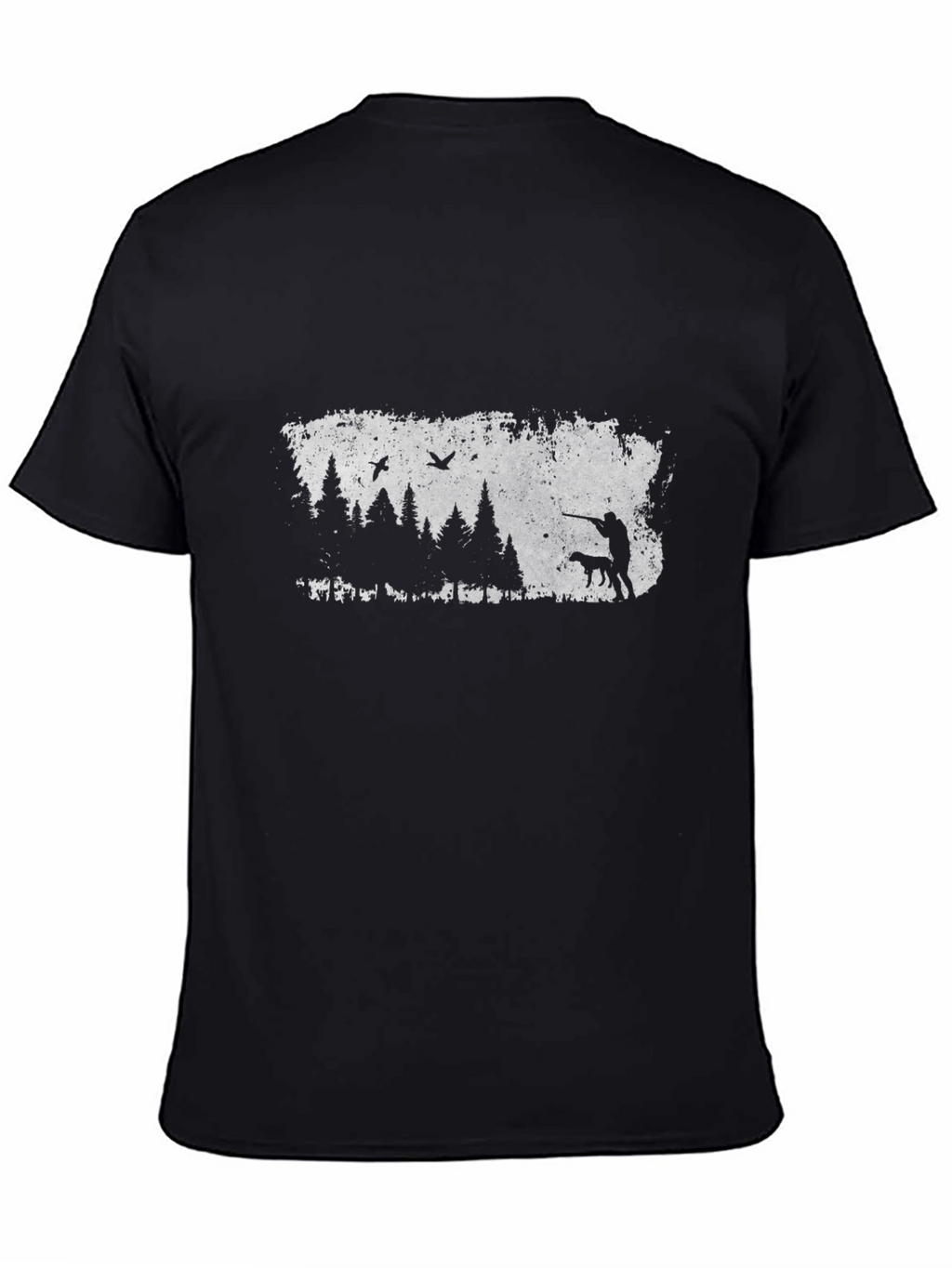 Hunting Scene Graphic Tee - Mens Black T-Shirt
