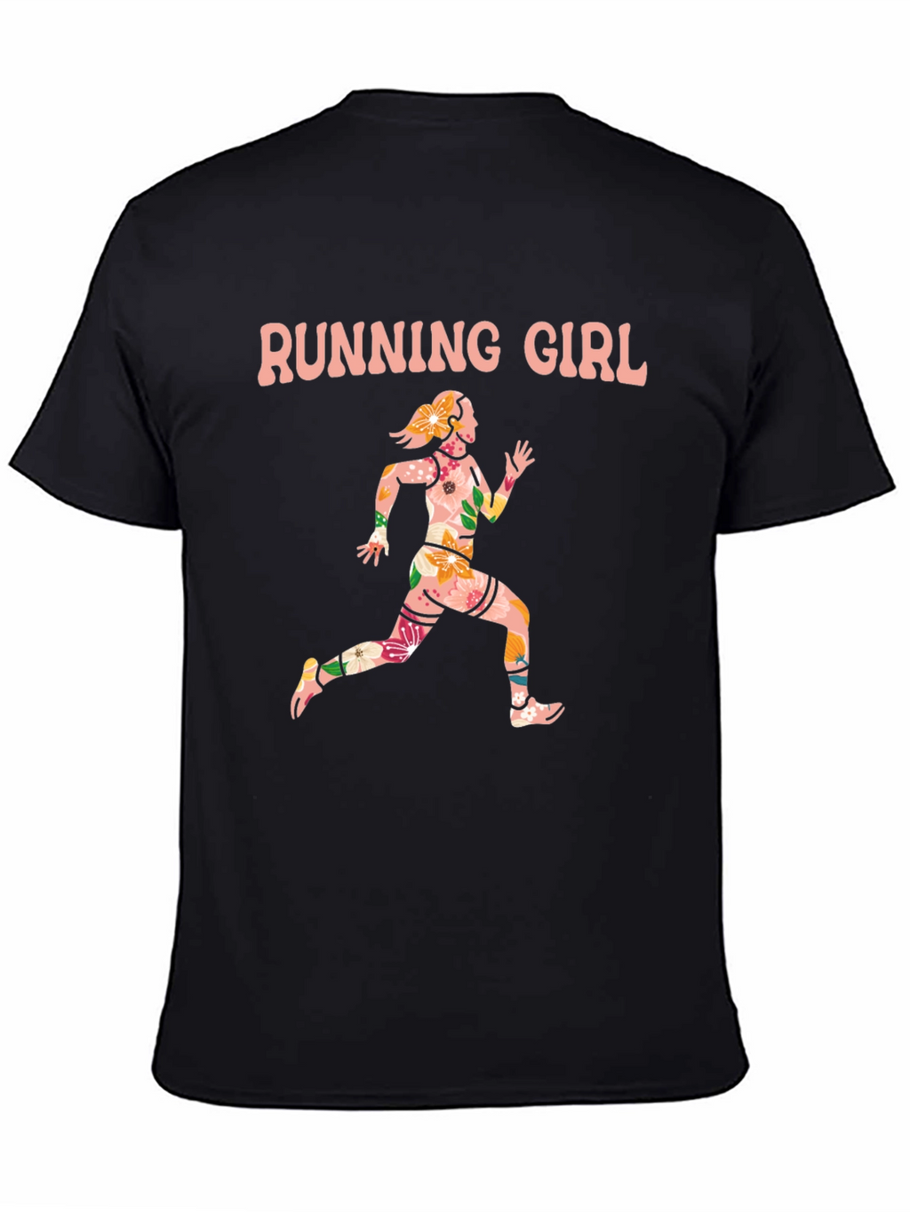 Running Girl Floral Graphic Tee