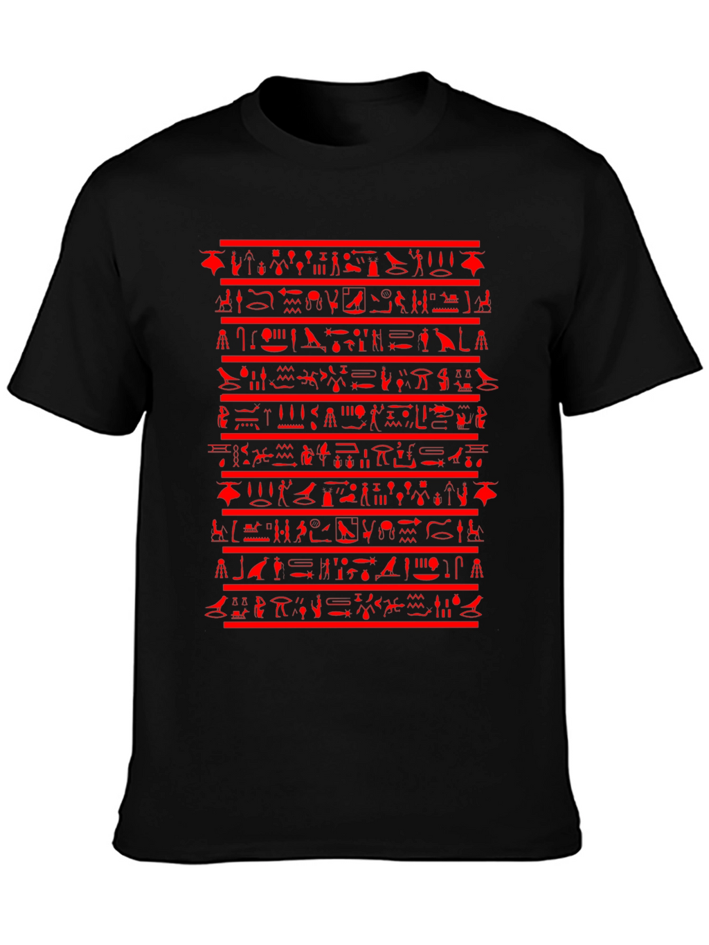 Egyptian Hieroglyphics Graphic Tee - Black