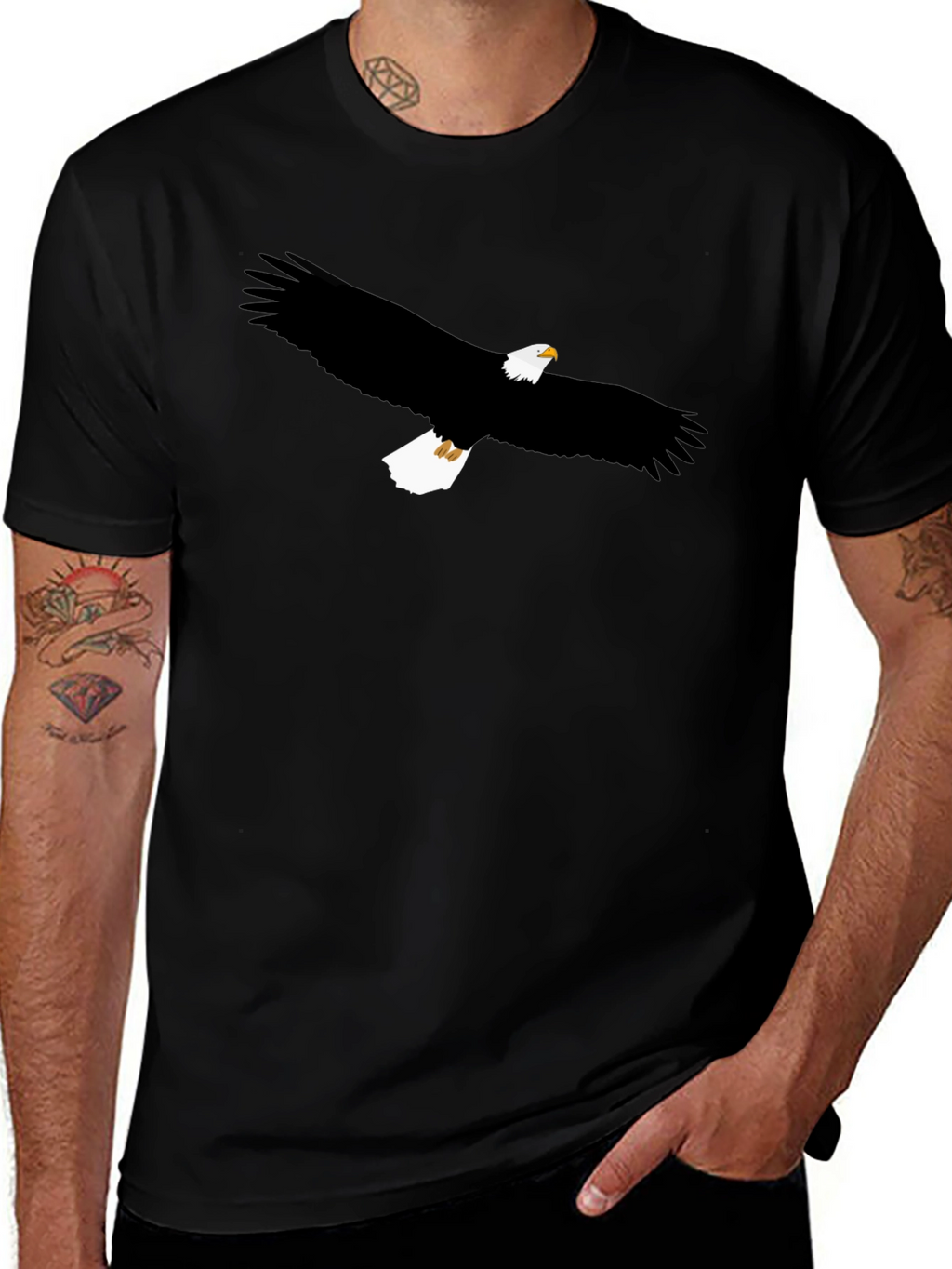 Eagle Graphic T-Shirt - Mens Black Tee