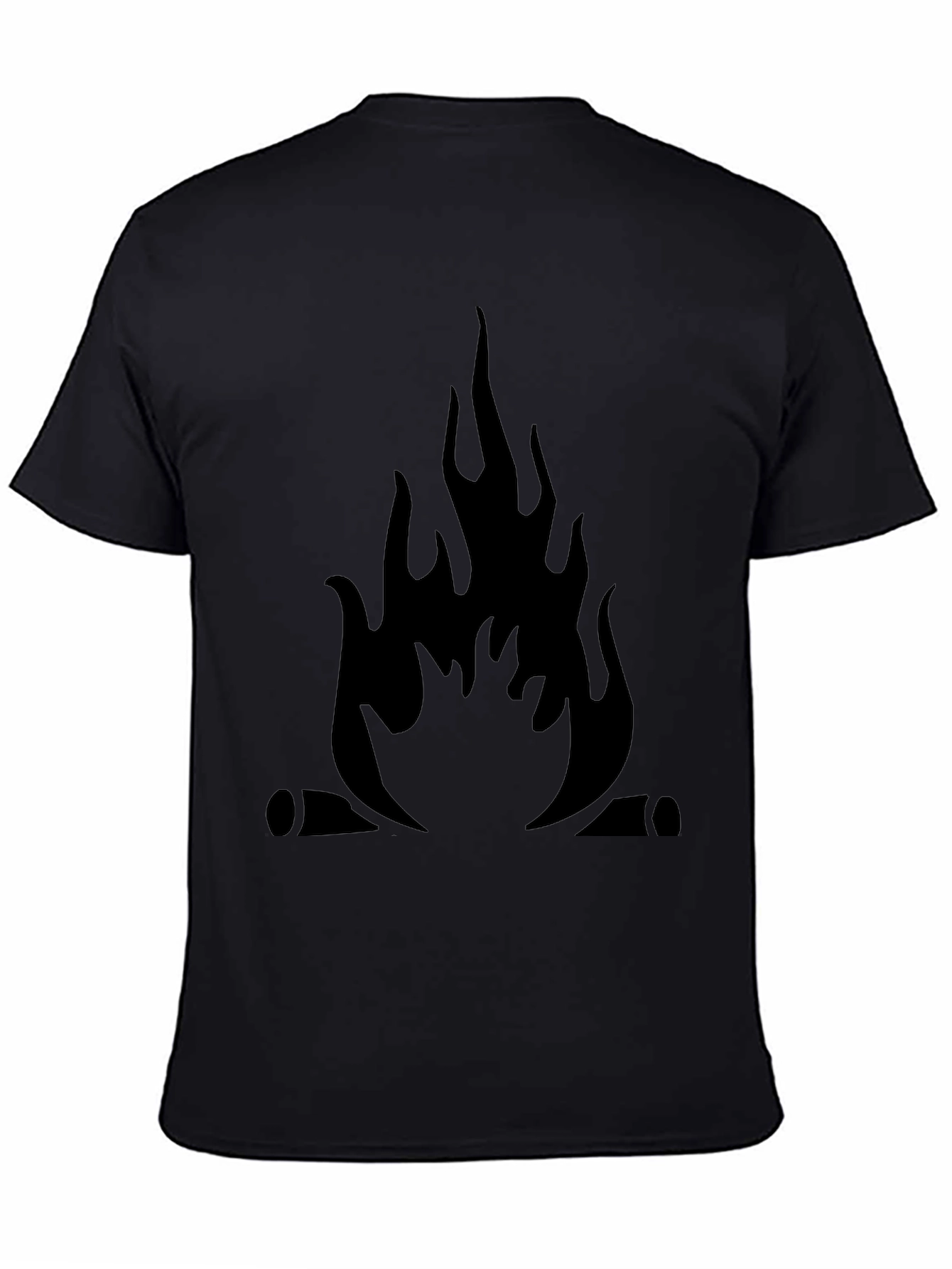 Campfire Graphic Tee - Black Cotton Comfort