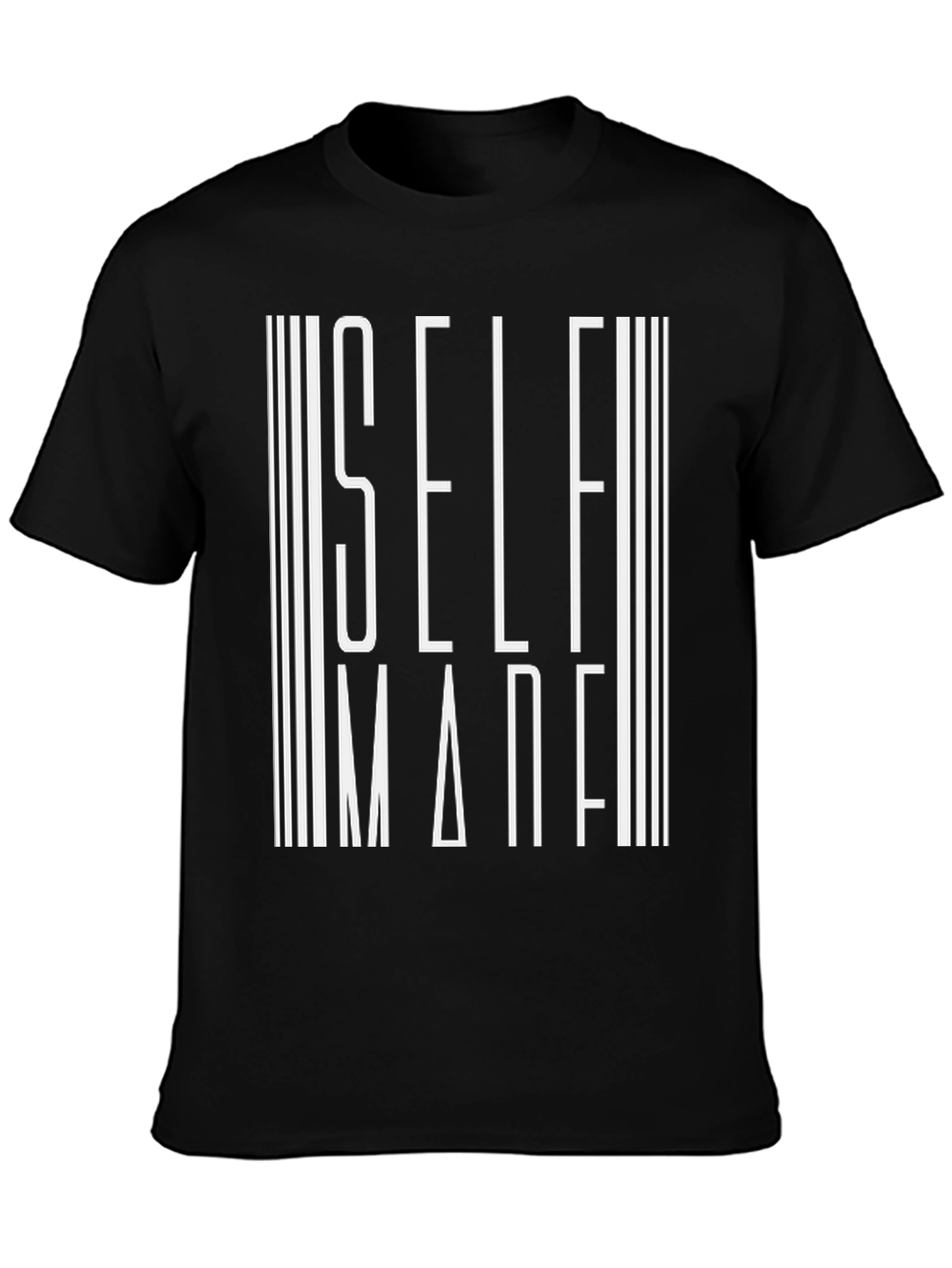 Self Made Graphic Tee - Stylish Black Cotton T-Shirt