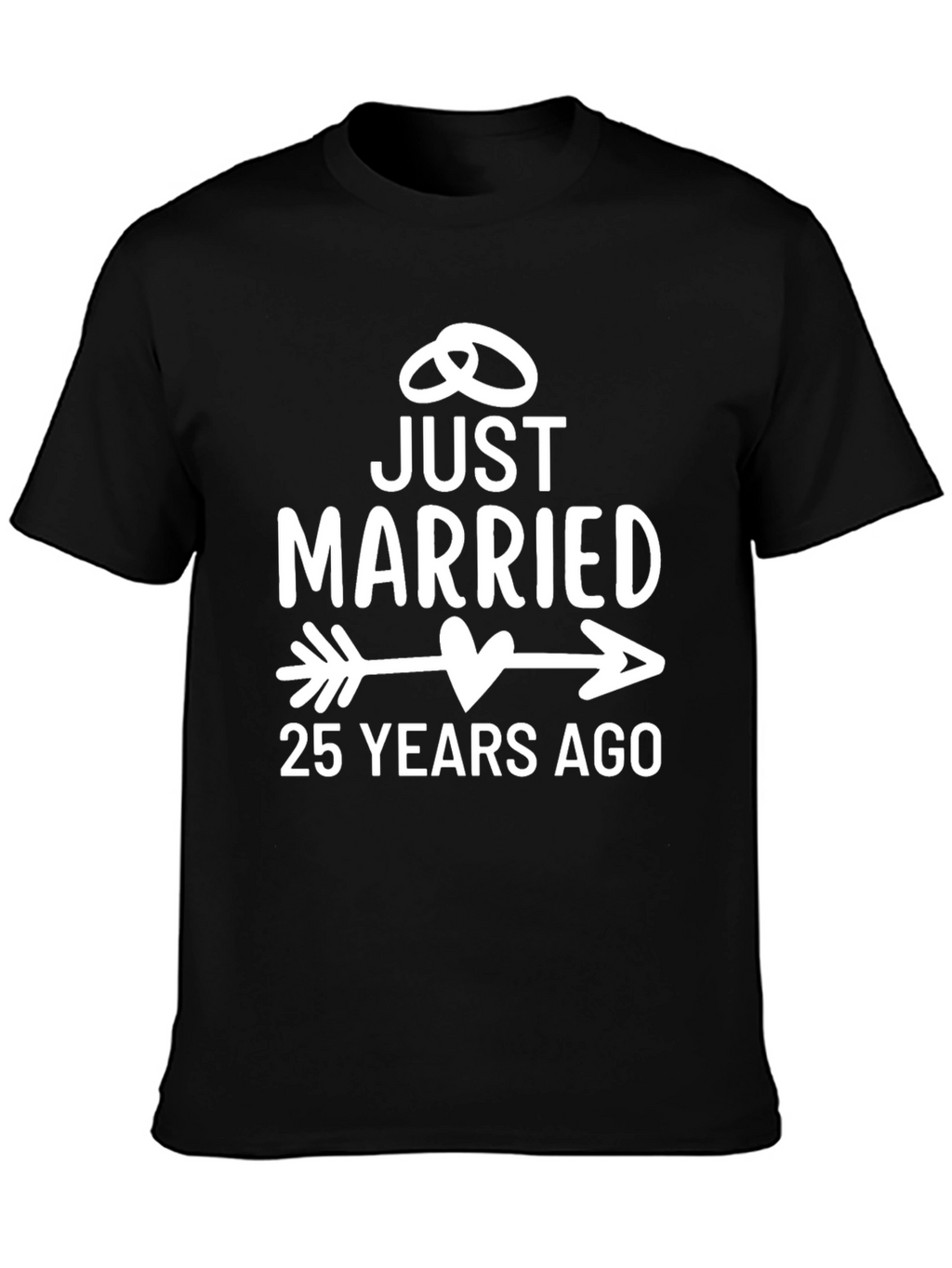 Just Married 25 Years Ago Anniversary T-Shirt