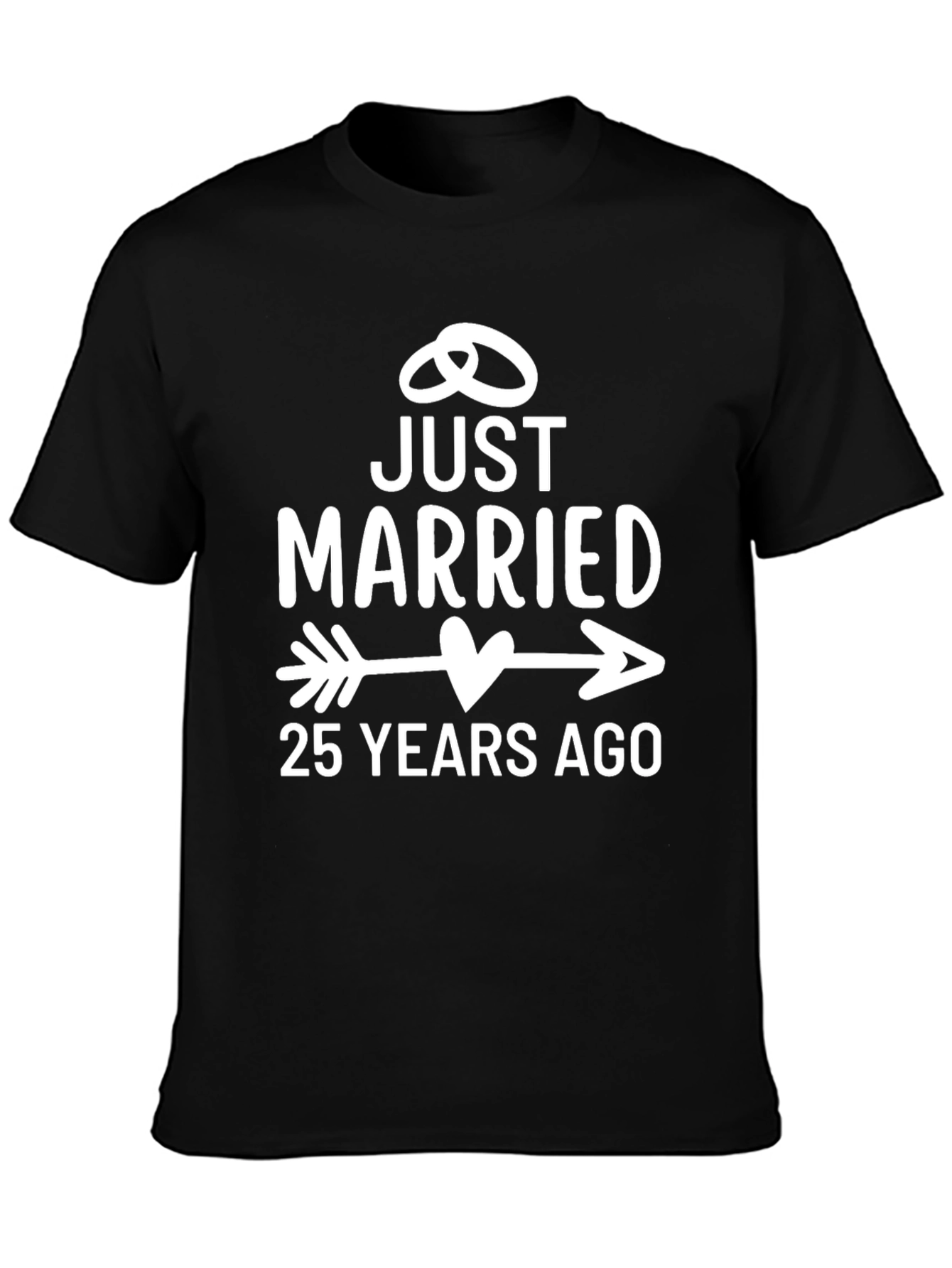 Just Married 25 Years Ago Anniversary T-Shirt
