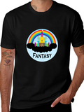 Fantasy Rainbow Castle Graphic Tee