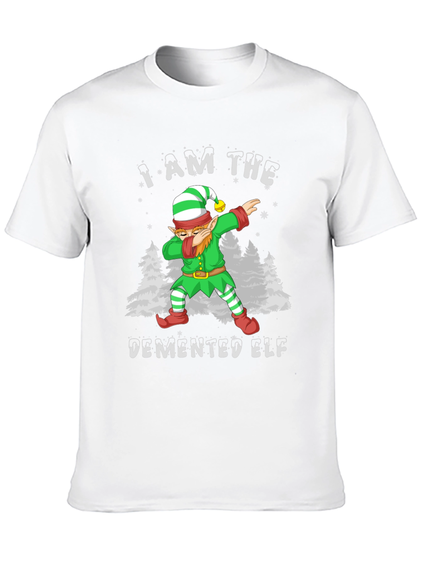 Demented Elf Dabbing Graphic Tee