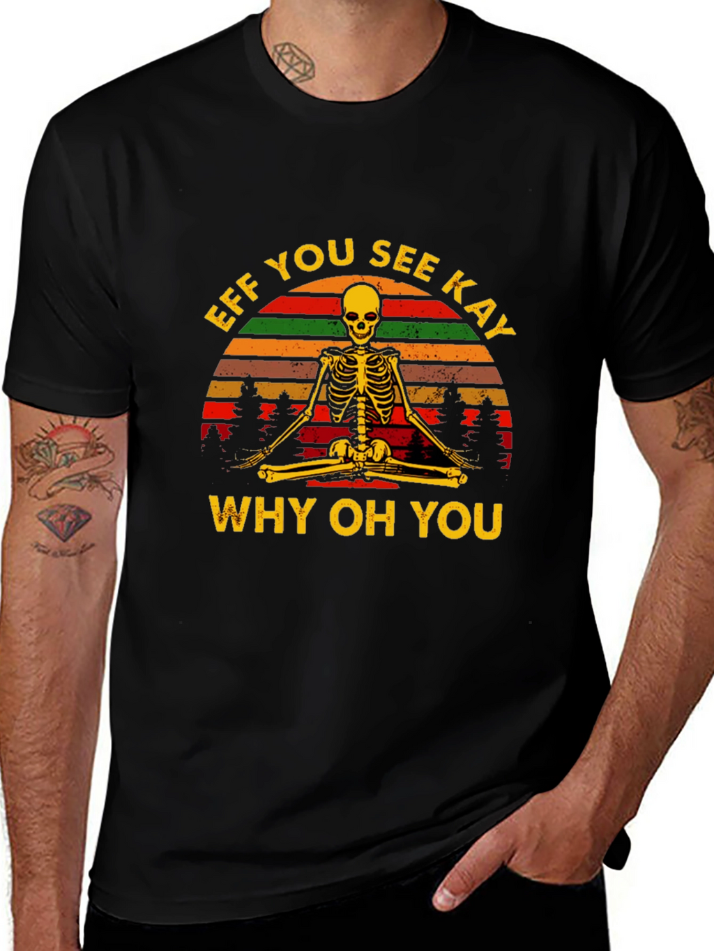 Eff You See Kay Yoga Skeleton T-Shirt
