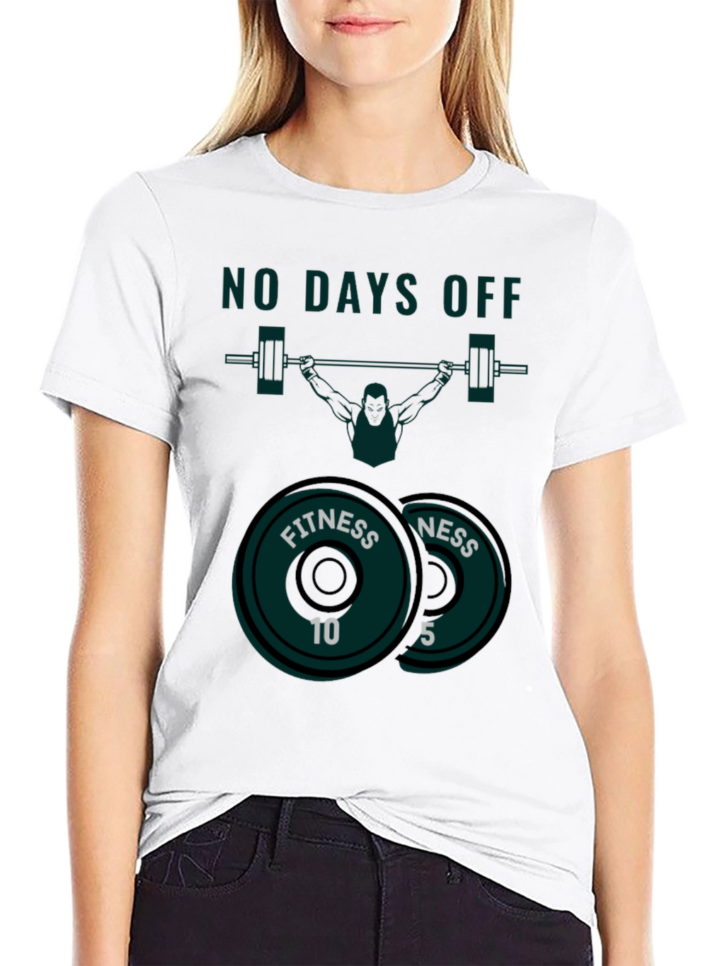 No Days Off Fitness T-Shirt - Weightlifting Design