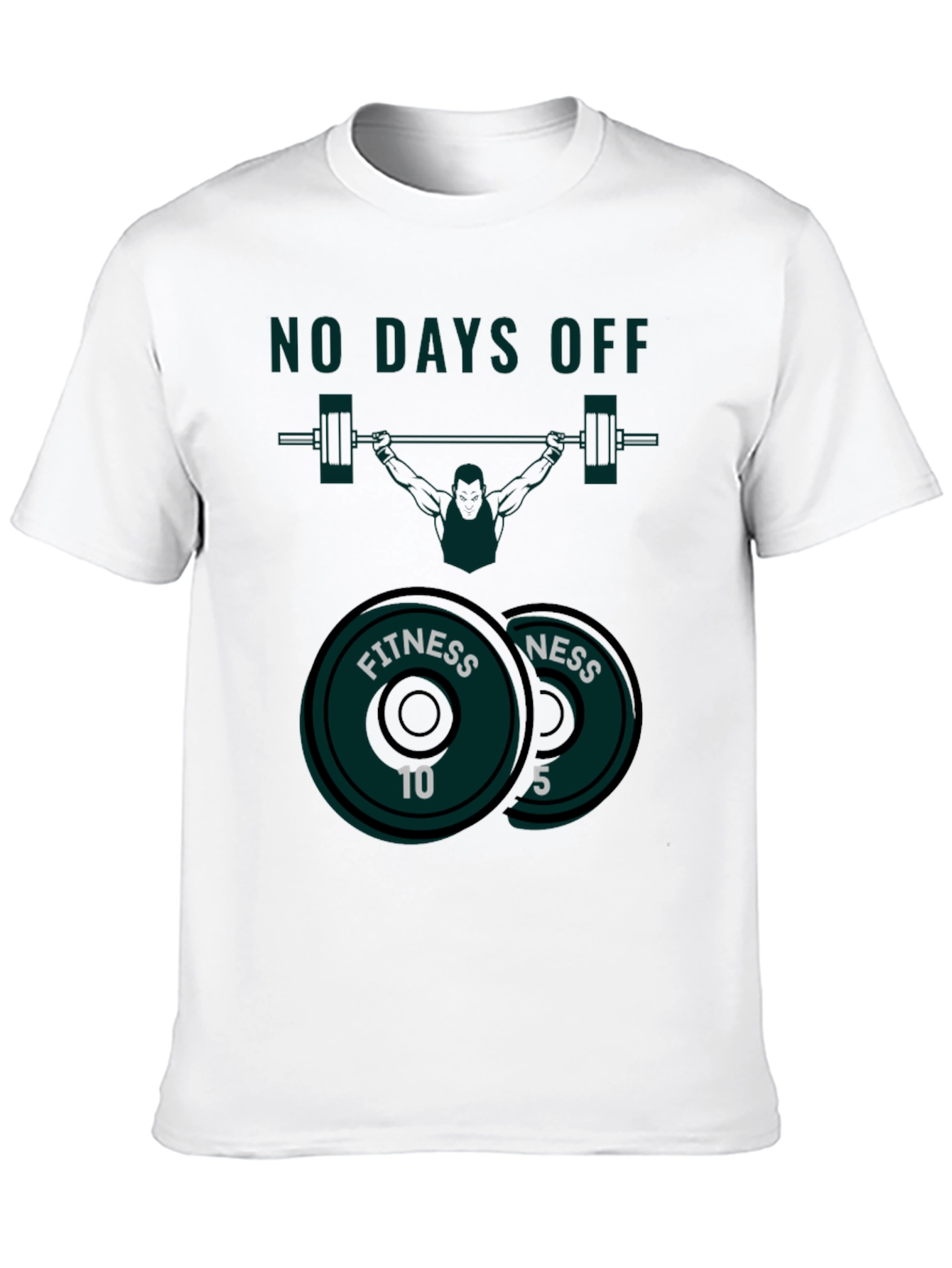 No Days Off Fitness T-Shirt - Weightlifting Design
