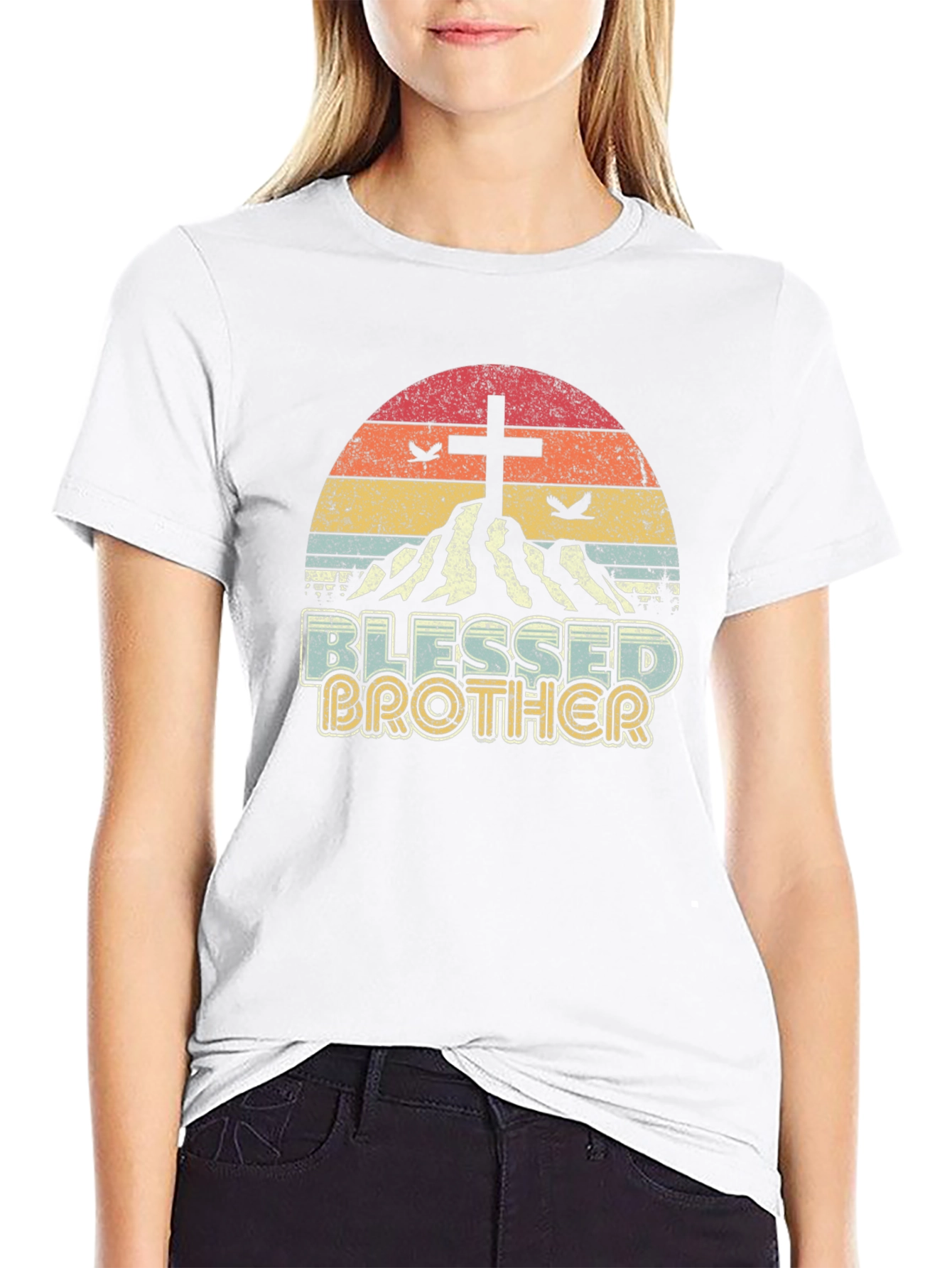 Blessed Brother Christian Graphic Tee - Black