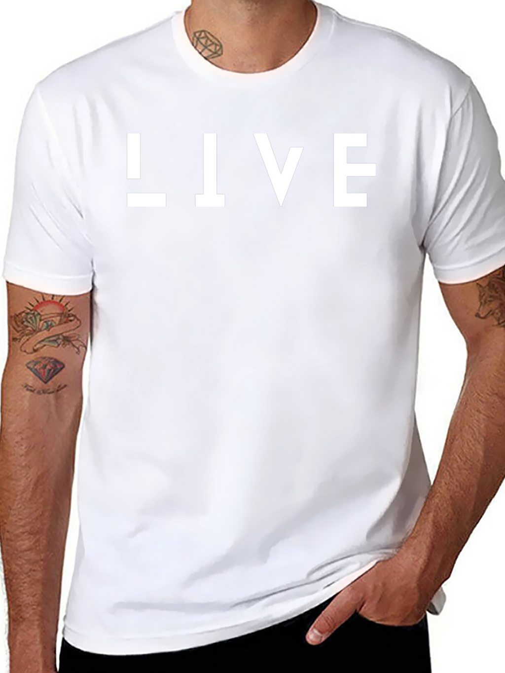 Mens Black LIVE Graphic Tee