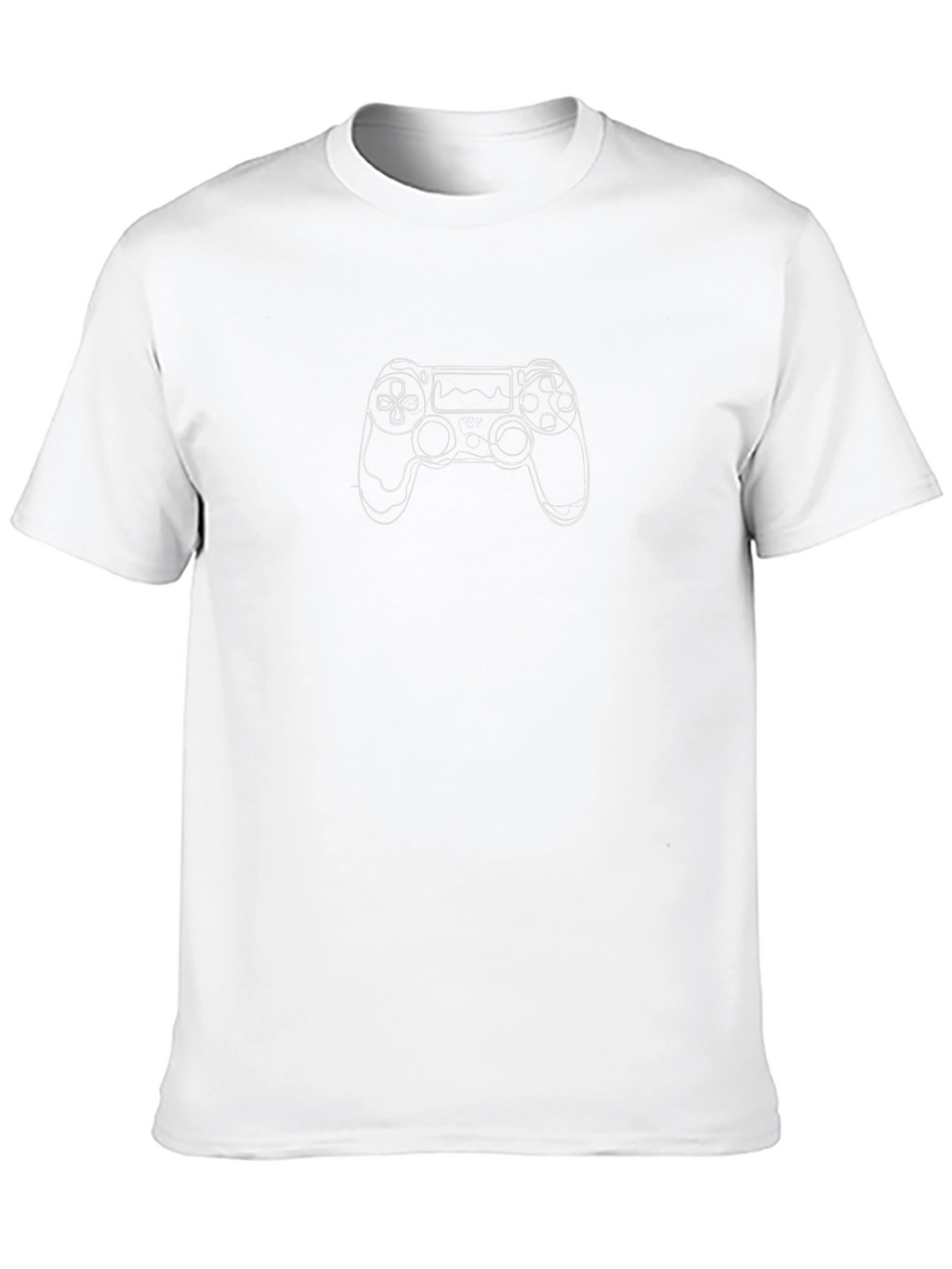 Gaming Controller Outline Black T-Shirt