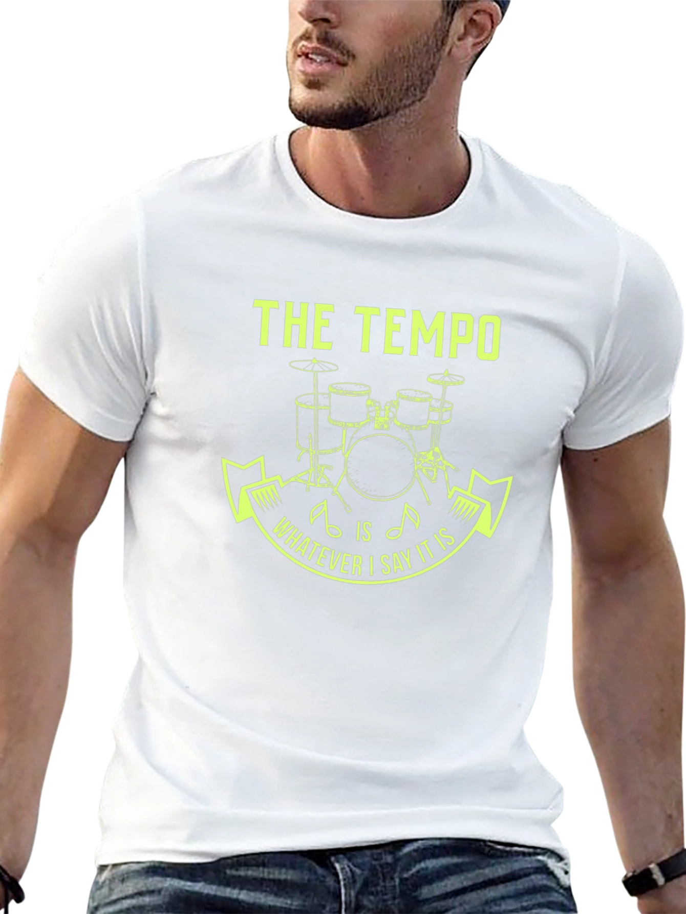 The Tempo Drummer Tee - Funny Musician Gift
