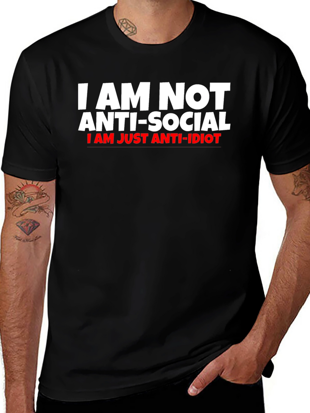Anti-Social Anti-Idiot Funny T-Shirt