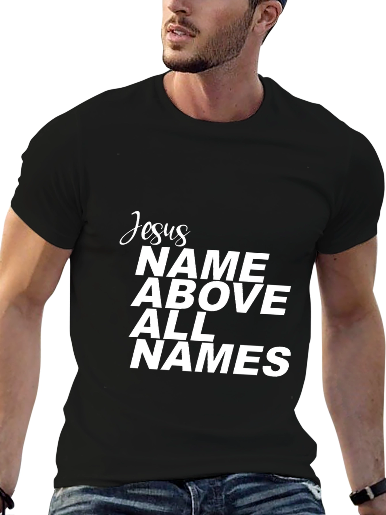 Jesus Name Above All Names Graphic Tee - Black