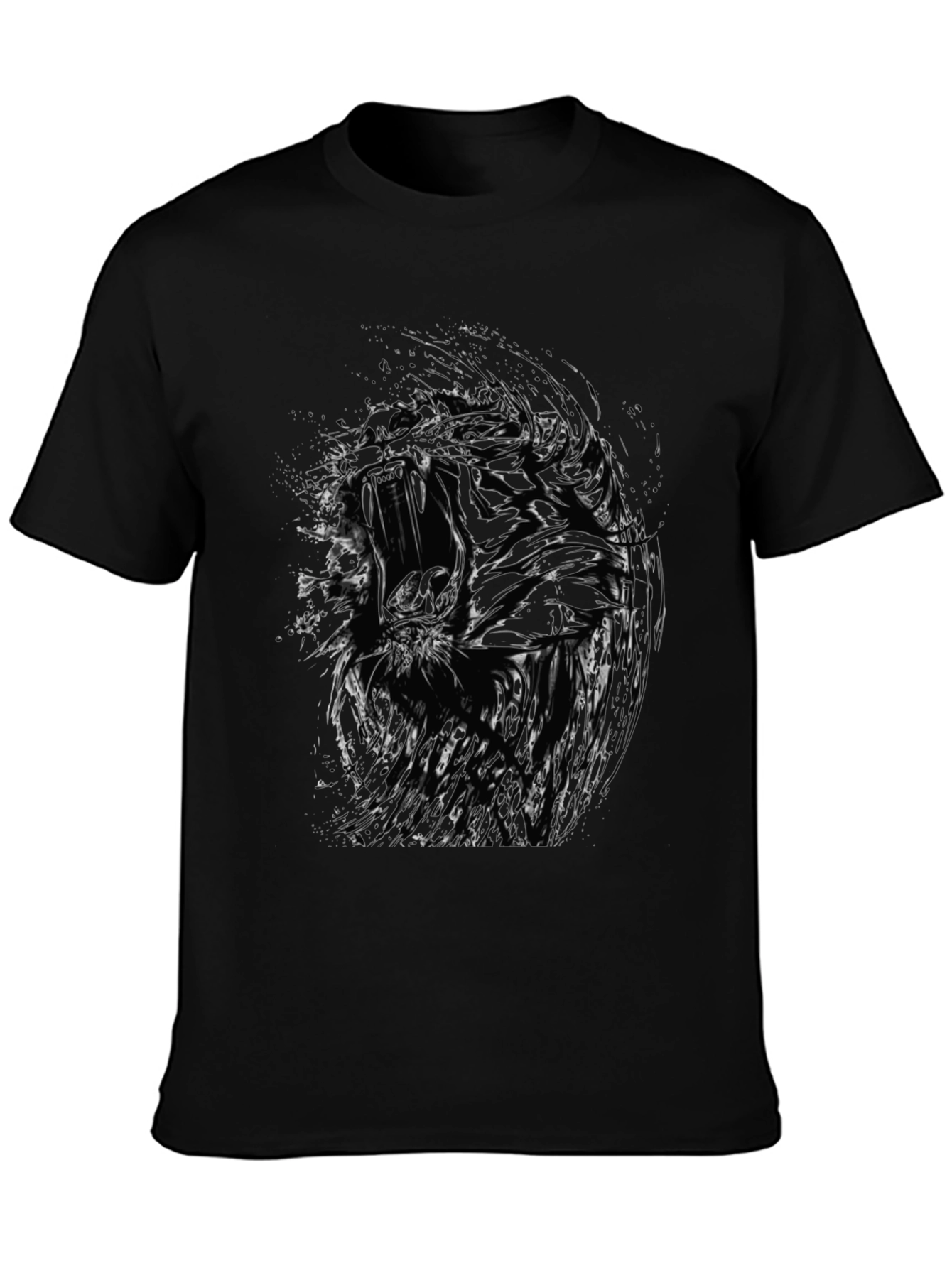 Abstract Tiger Graphic T-Shirt