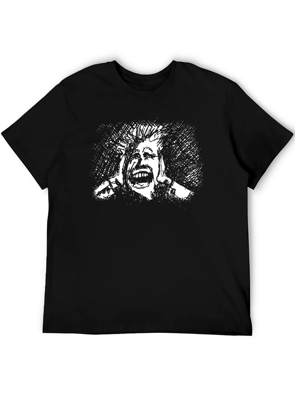 Distressed Graphic Tee - Bold Artistic Design