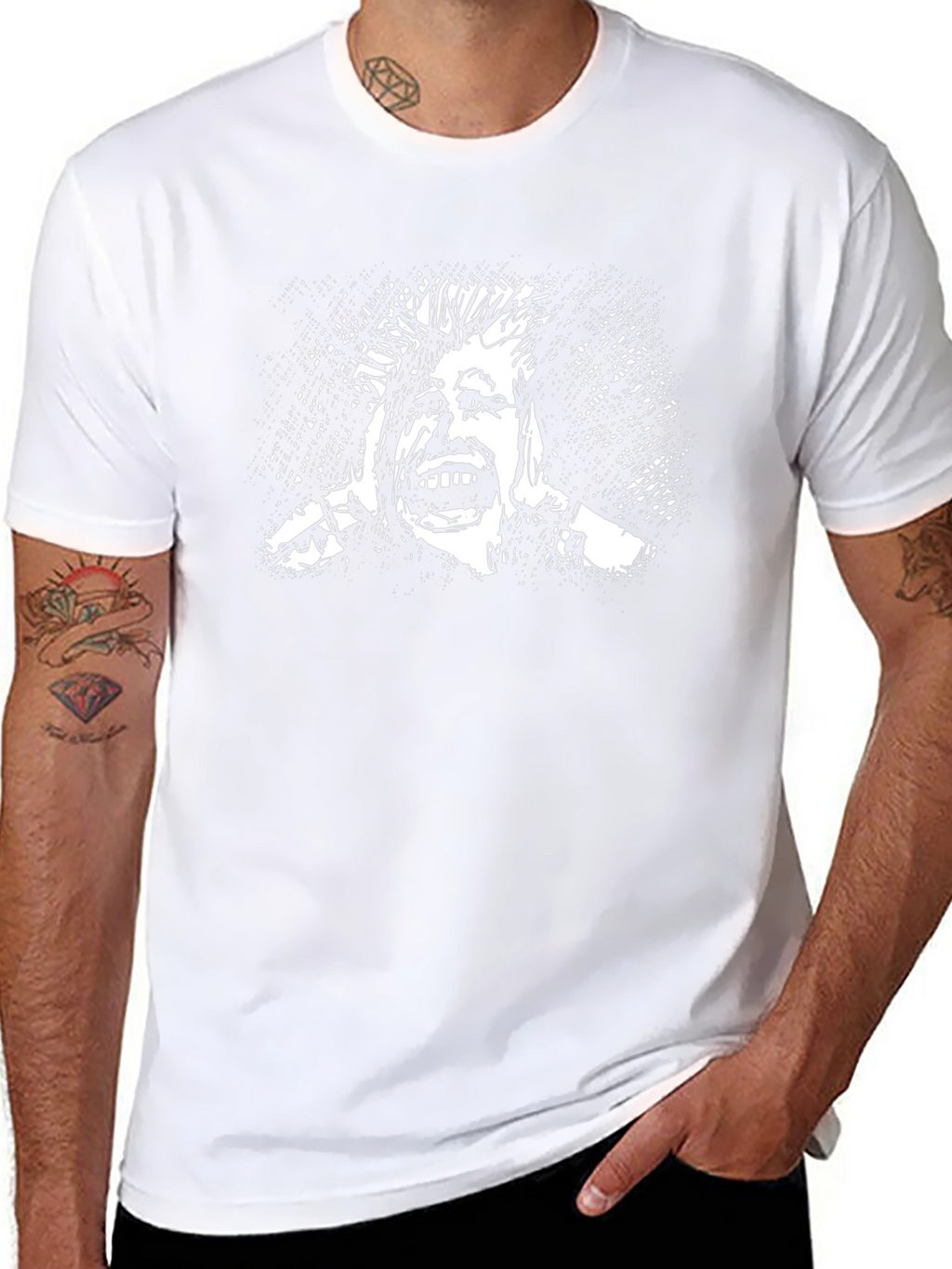 Distressed Graphic Tee - Bold Artistic Design