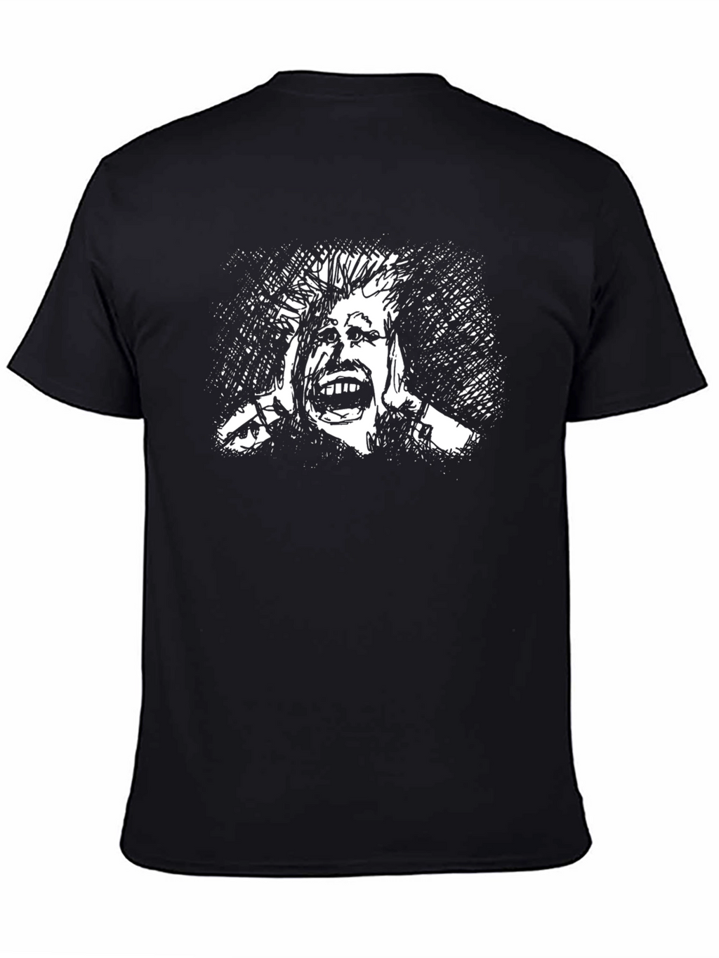 Distressed Graphic Tee - Bold Artistic Design